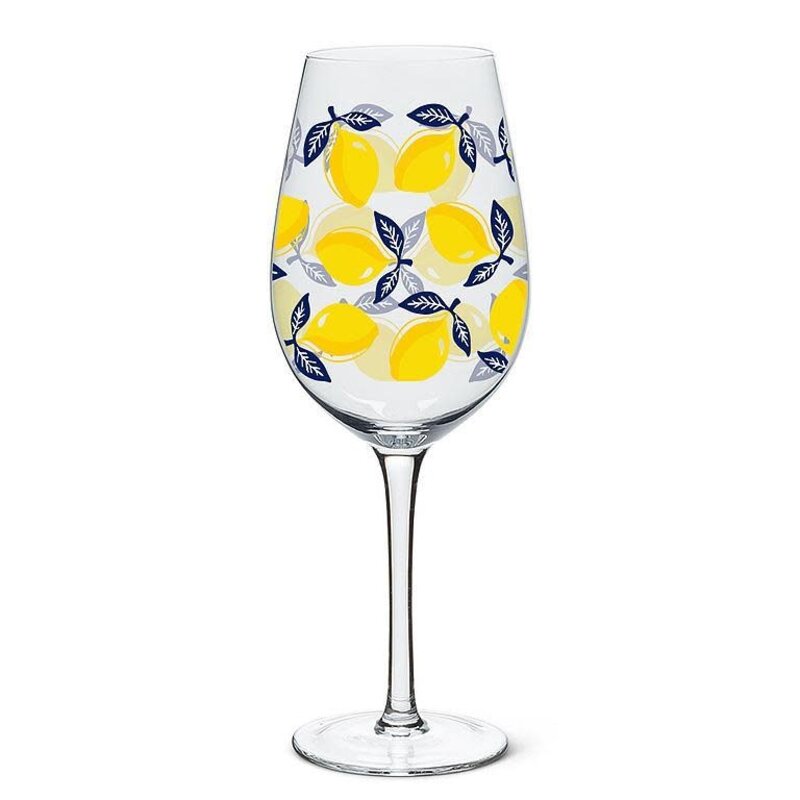 Abbott Sorrento Lemons Wine Glass 14oz