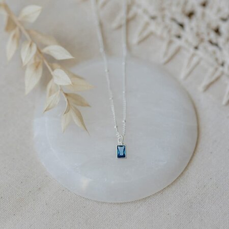 Glee Glim Necklace Silver/Sky Blue