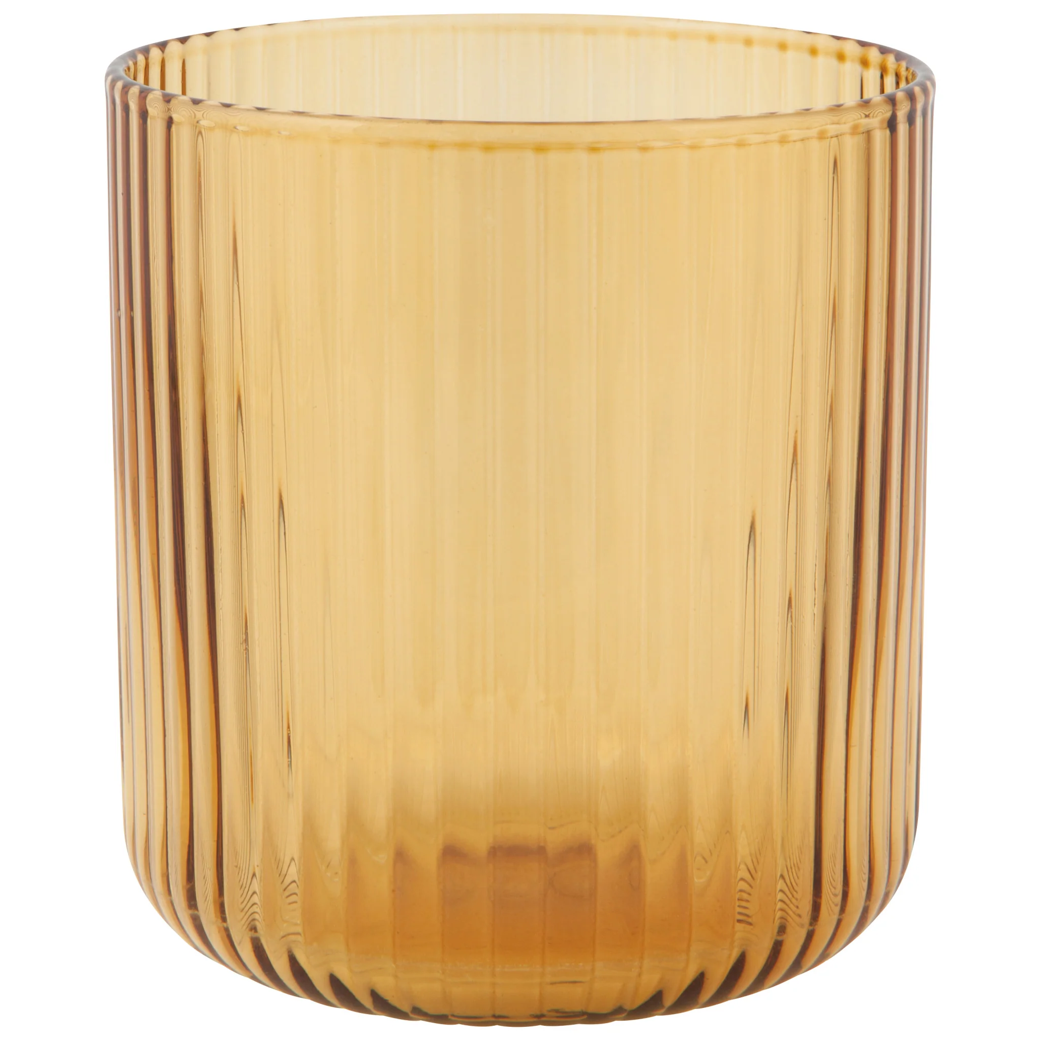 Danica Heirloom Amber Short Fluted Tumbler