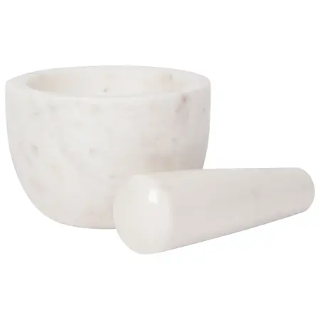 Danica Heirloom White Marble Mortar + Pestle