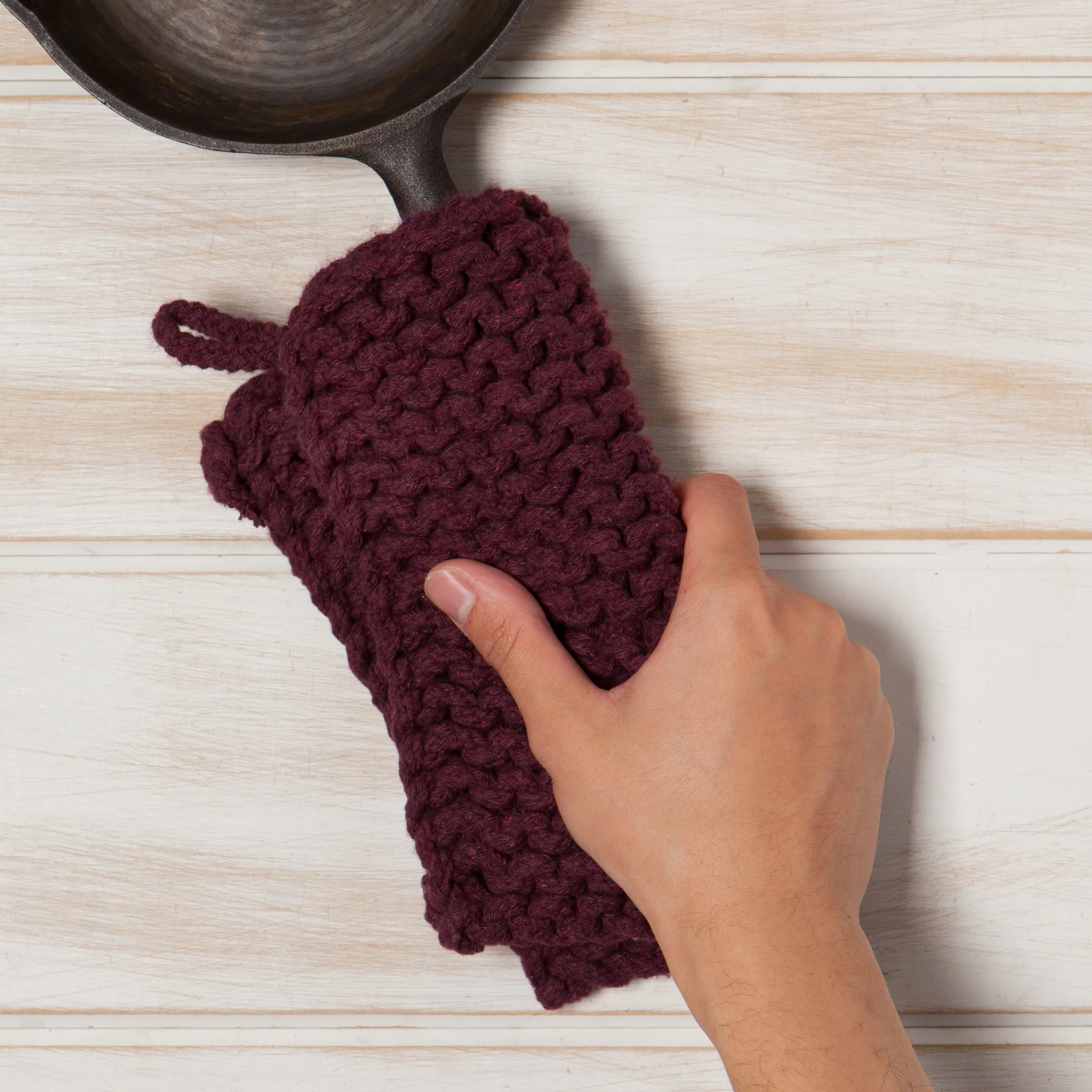 Danica Heirloom Wine Knit Potholder