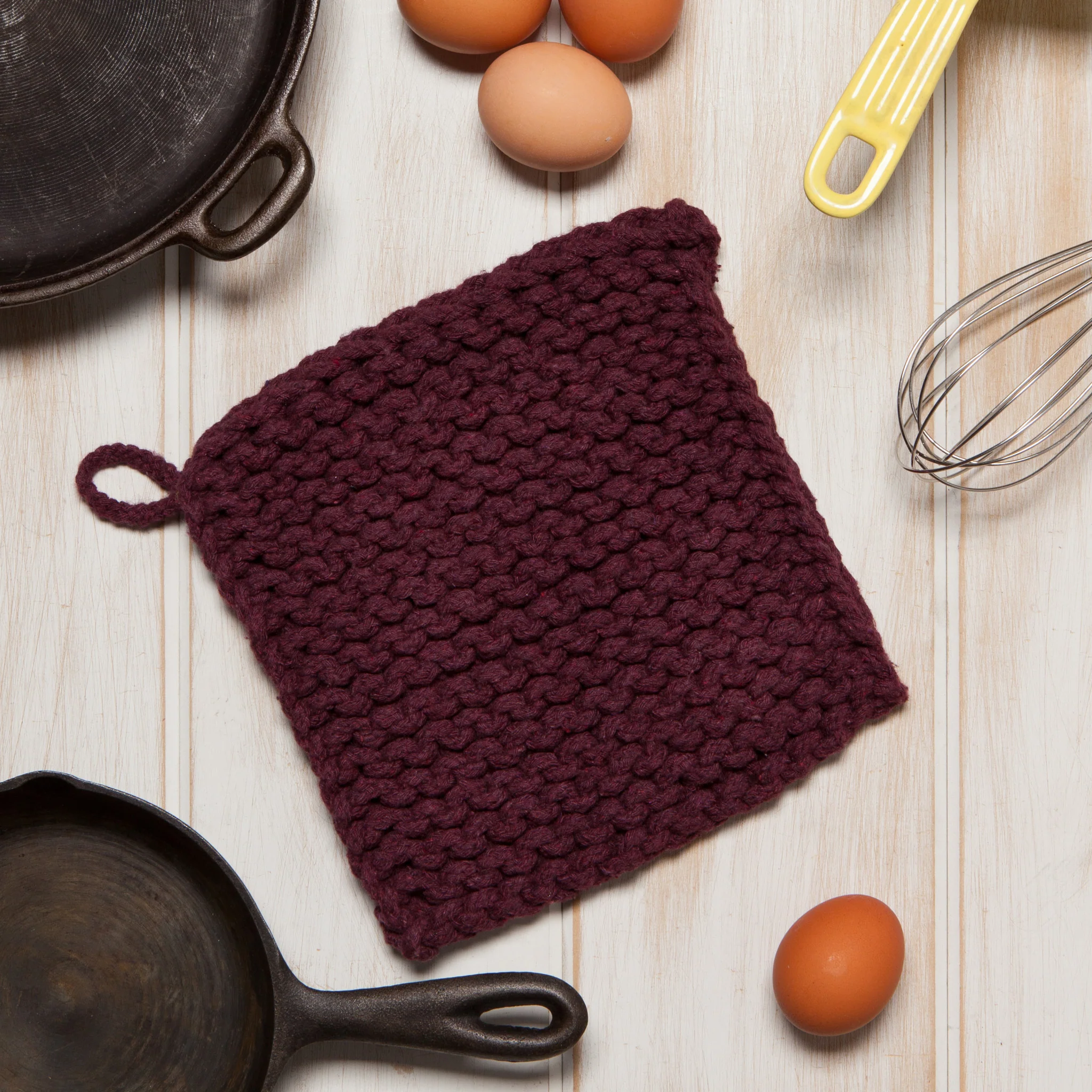 Danica Heirloom Wine Knit Potholder