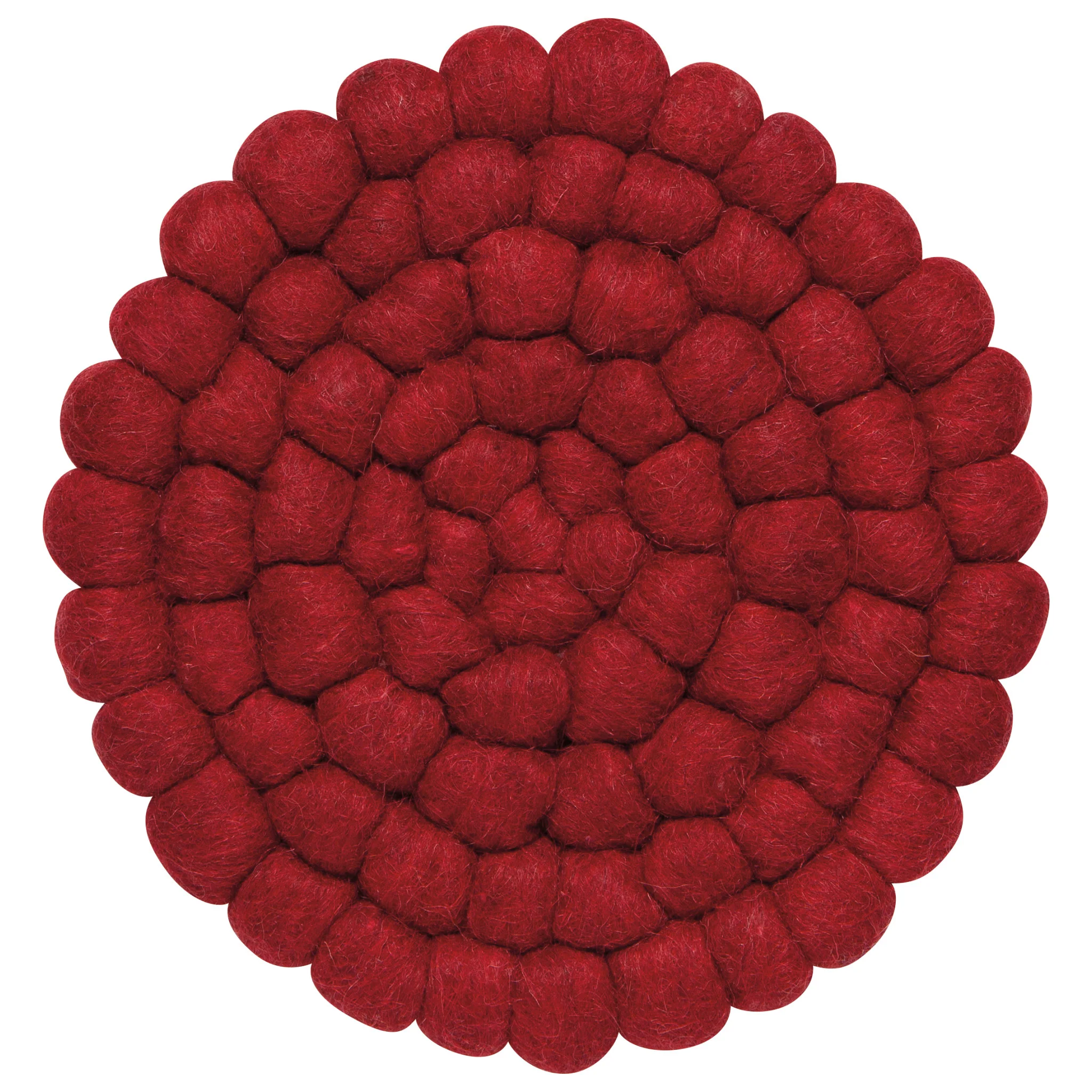 Danica Heirloom Chili Red Recycled Wool Felt Dot Trivet