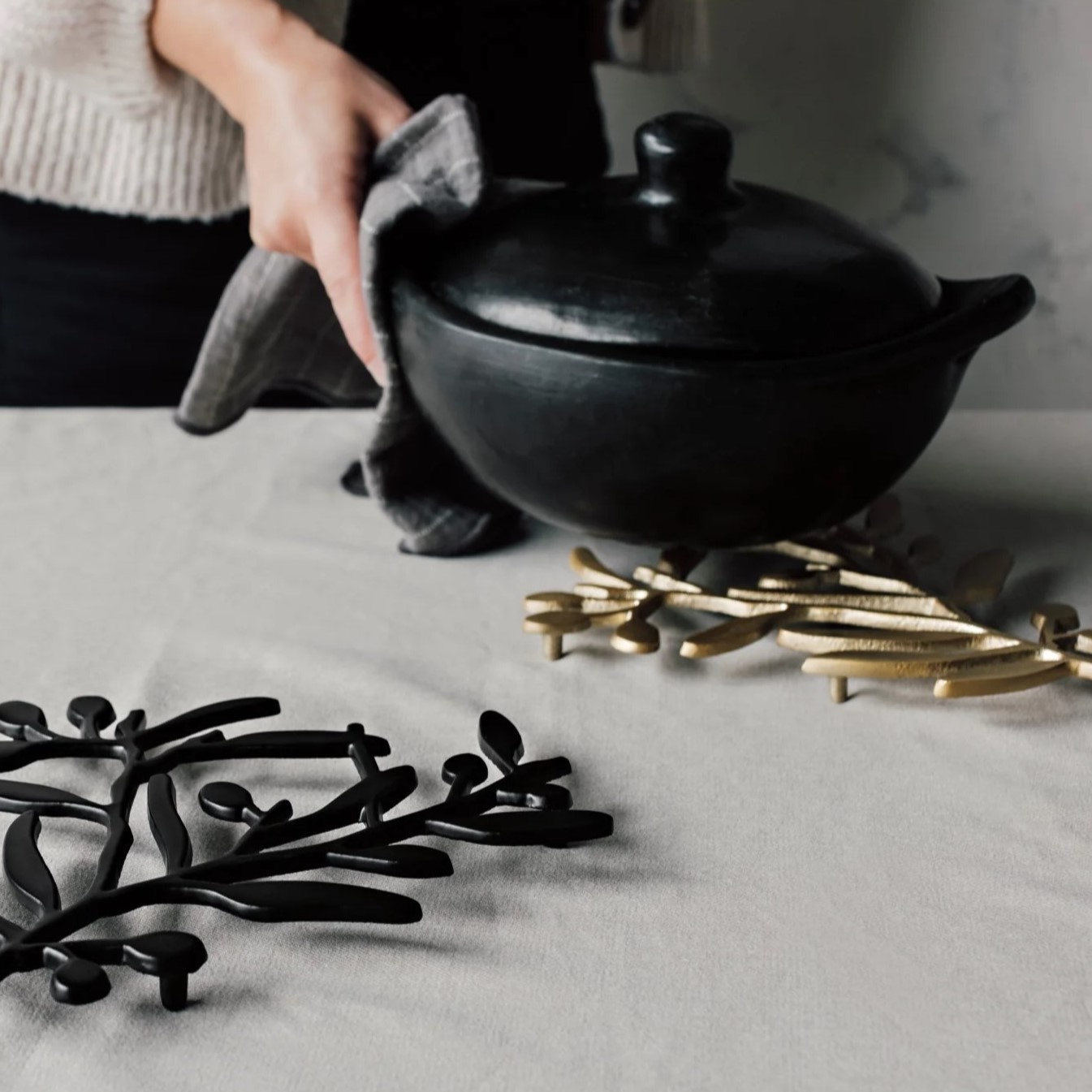 Danica Heirloom Matte Gold Metal Trivet