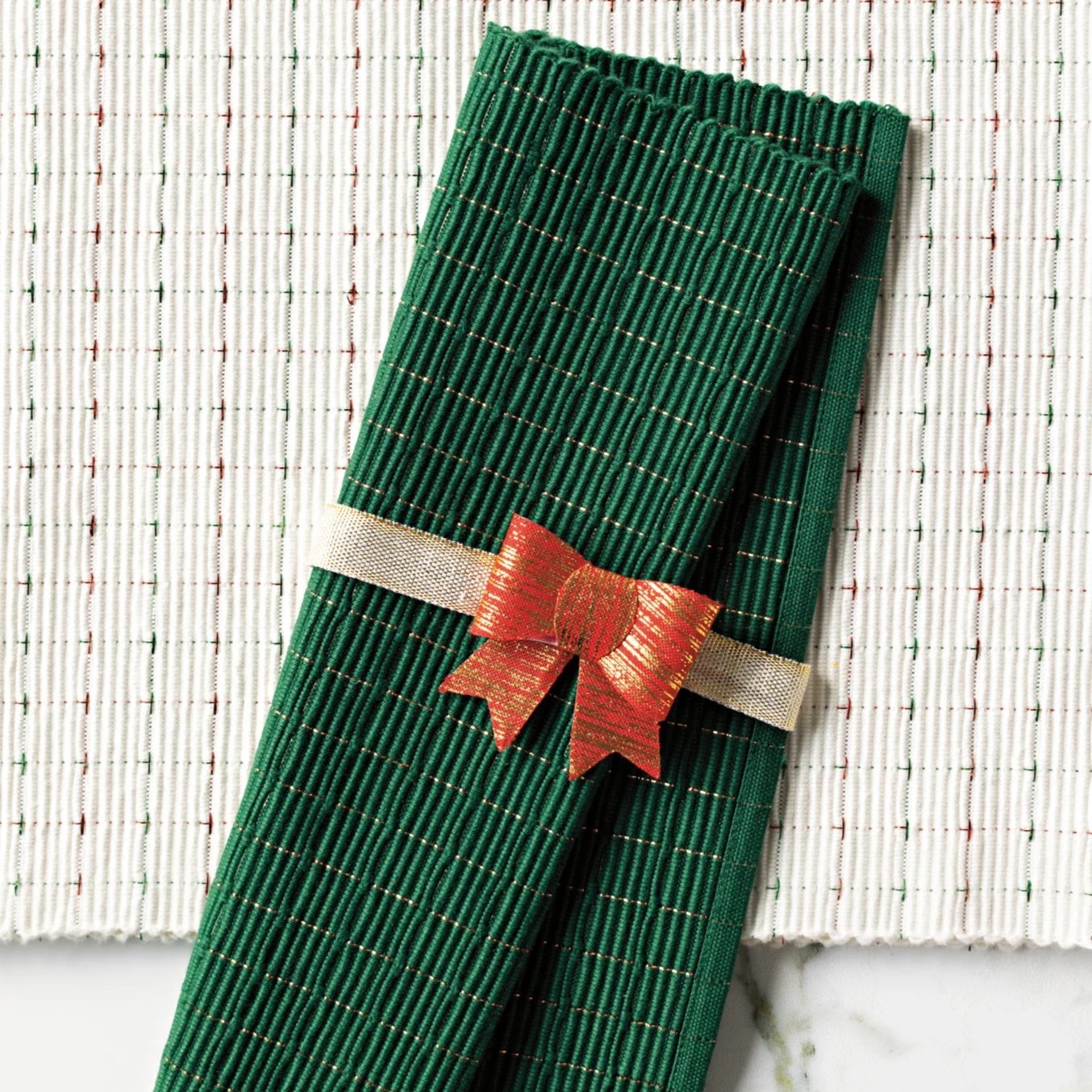 Danica Green Copper Ribbed Placemat