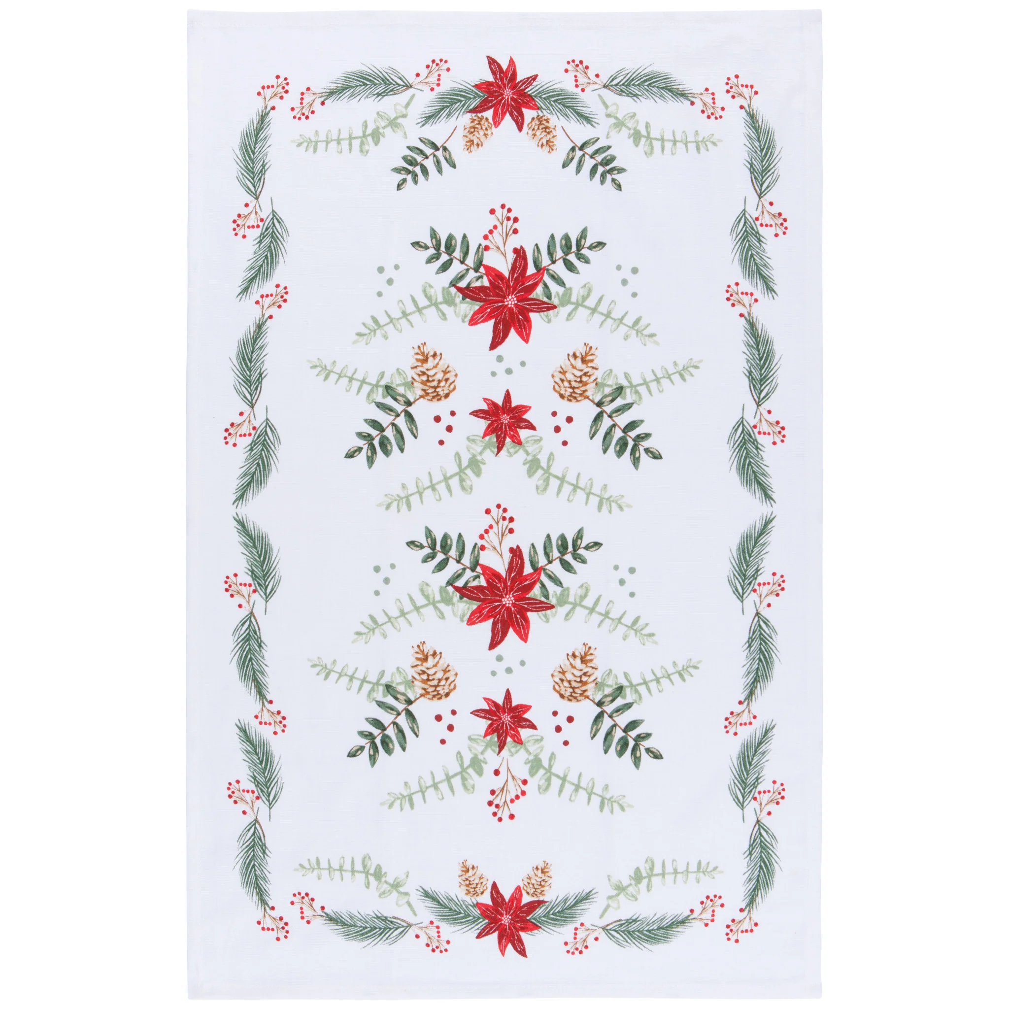 Danica Poinsettia Cotton Dishtowel