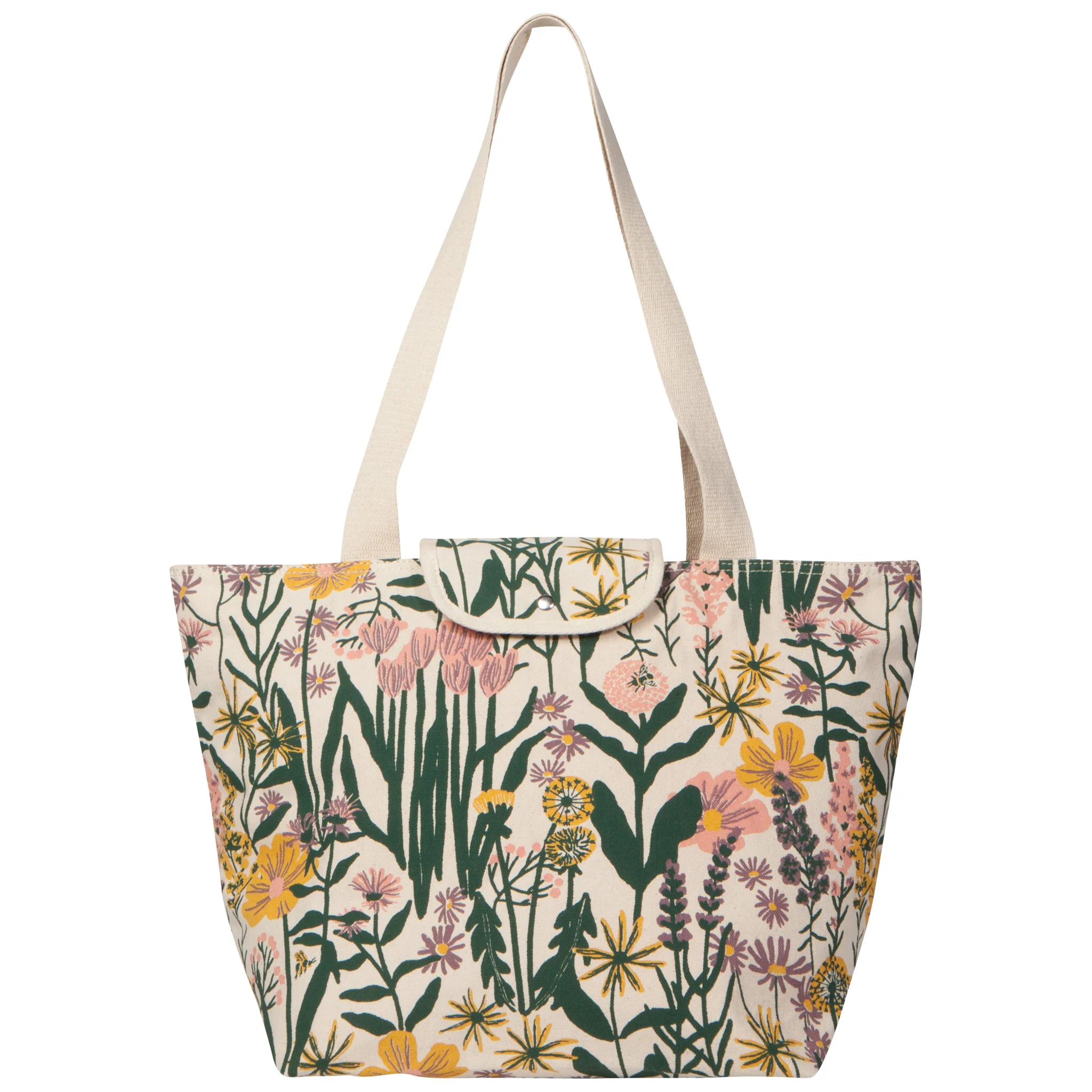 Danica Bees and Blooms Fold Up Fresh Tote