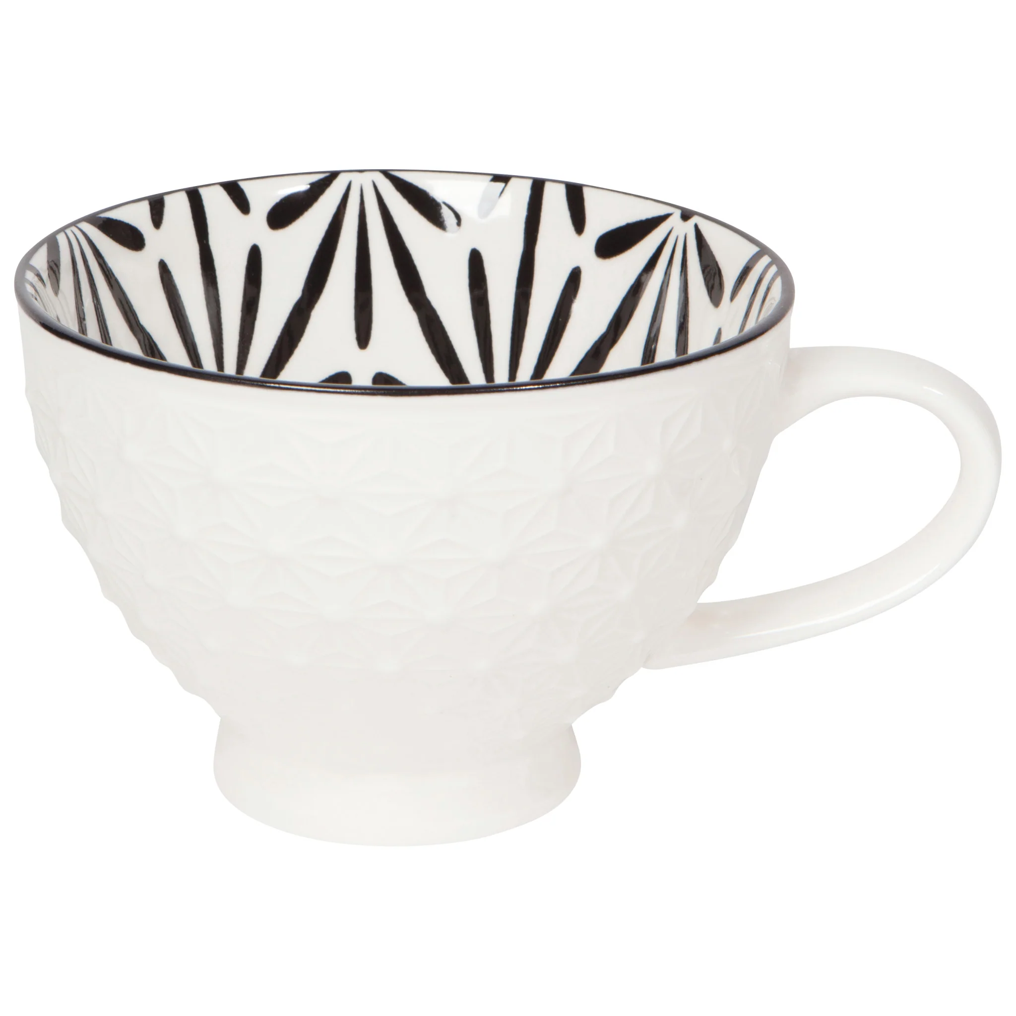 Danica White Stamped Latte Mug 14oz