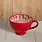 Danica Carmine Stamped Latte Mug 14oz