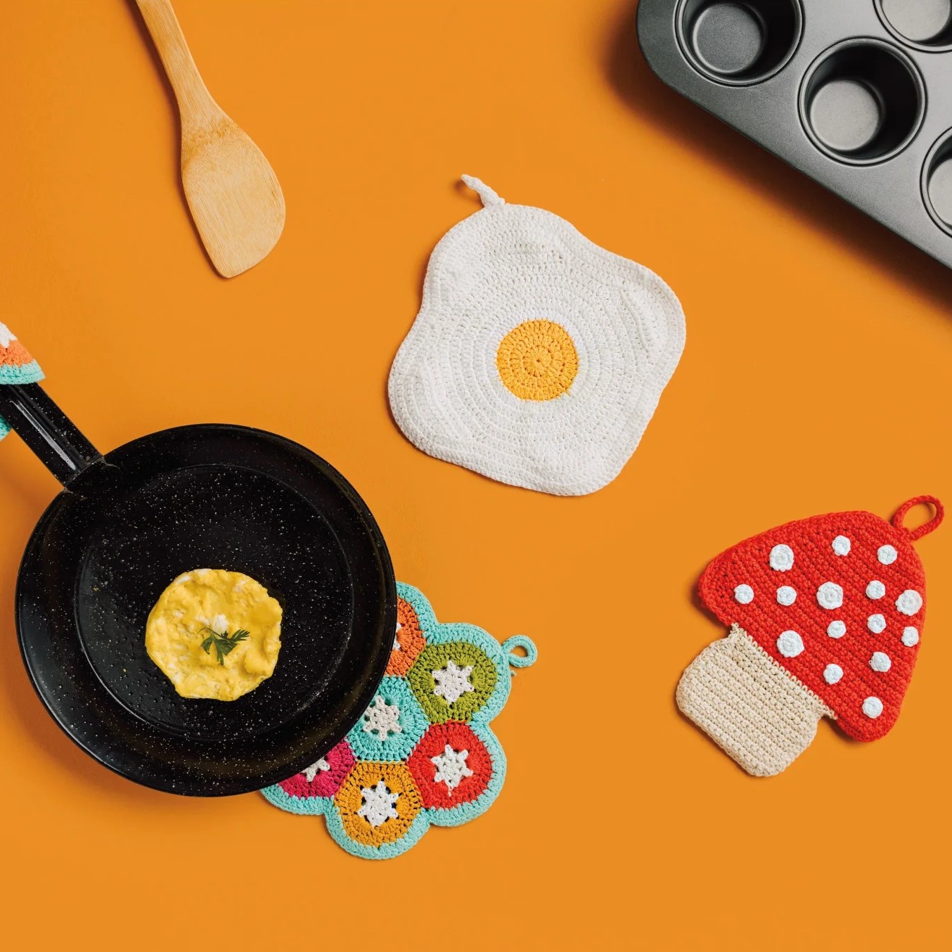 Danica Toadstool Mushroom Crochet Trivet