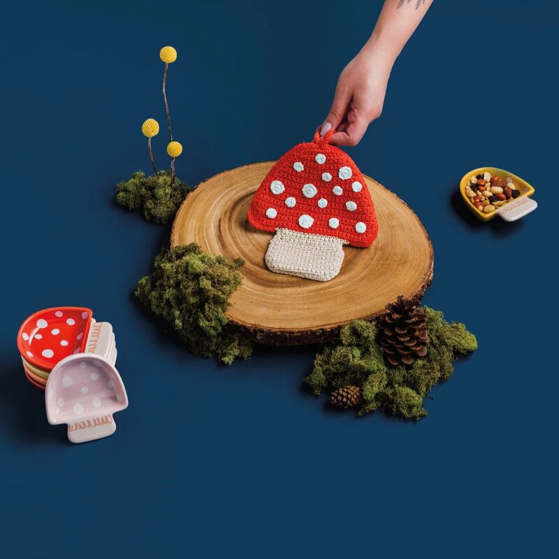 Danica Toadstool Mushroom Crochet Trivet