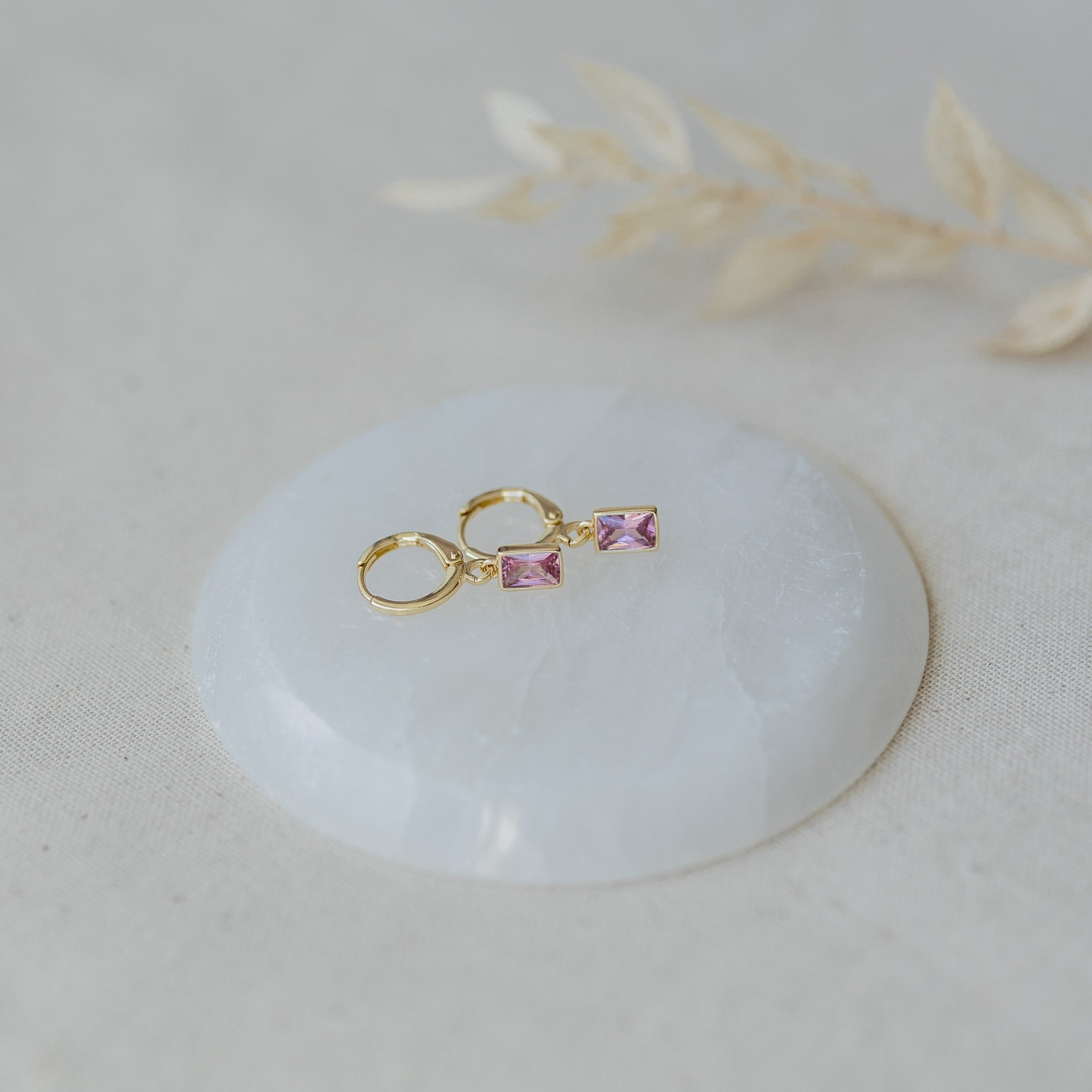 Glee Shine Hoops Gold/Pink