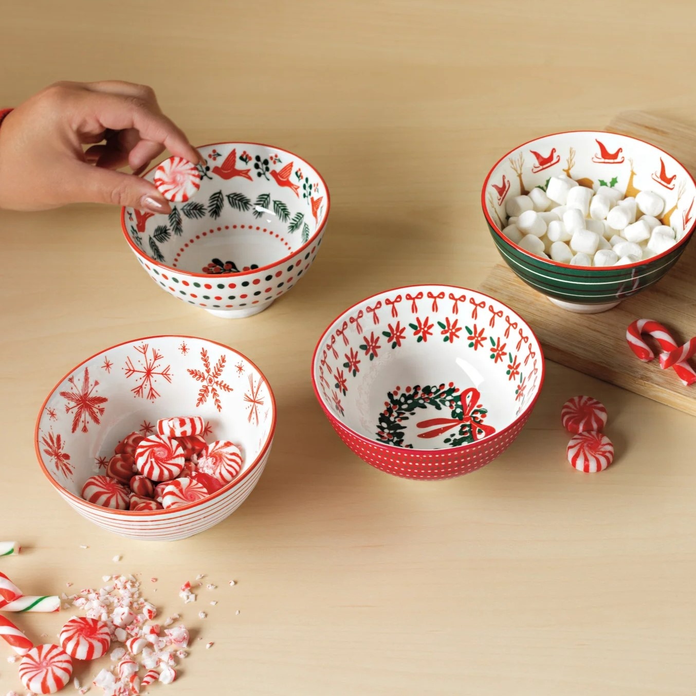 Danica Santa's Reindeer Stamped Bowl