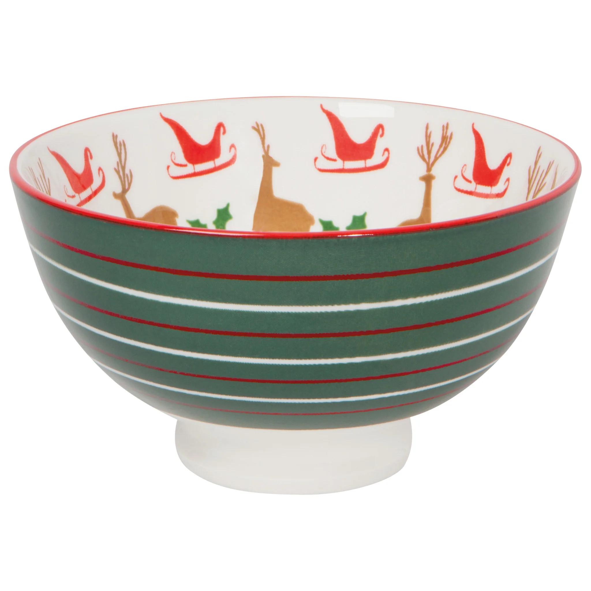 Danica Santa's Reindeer Stamped Bowl