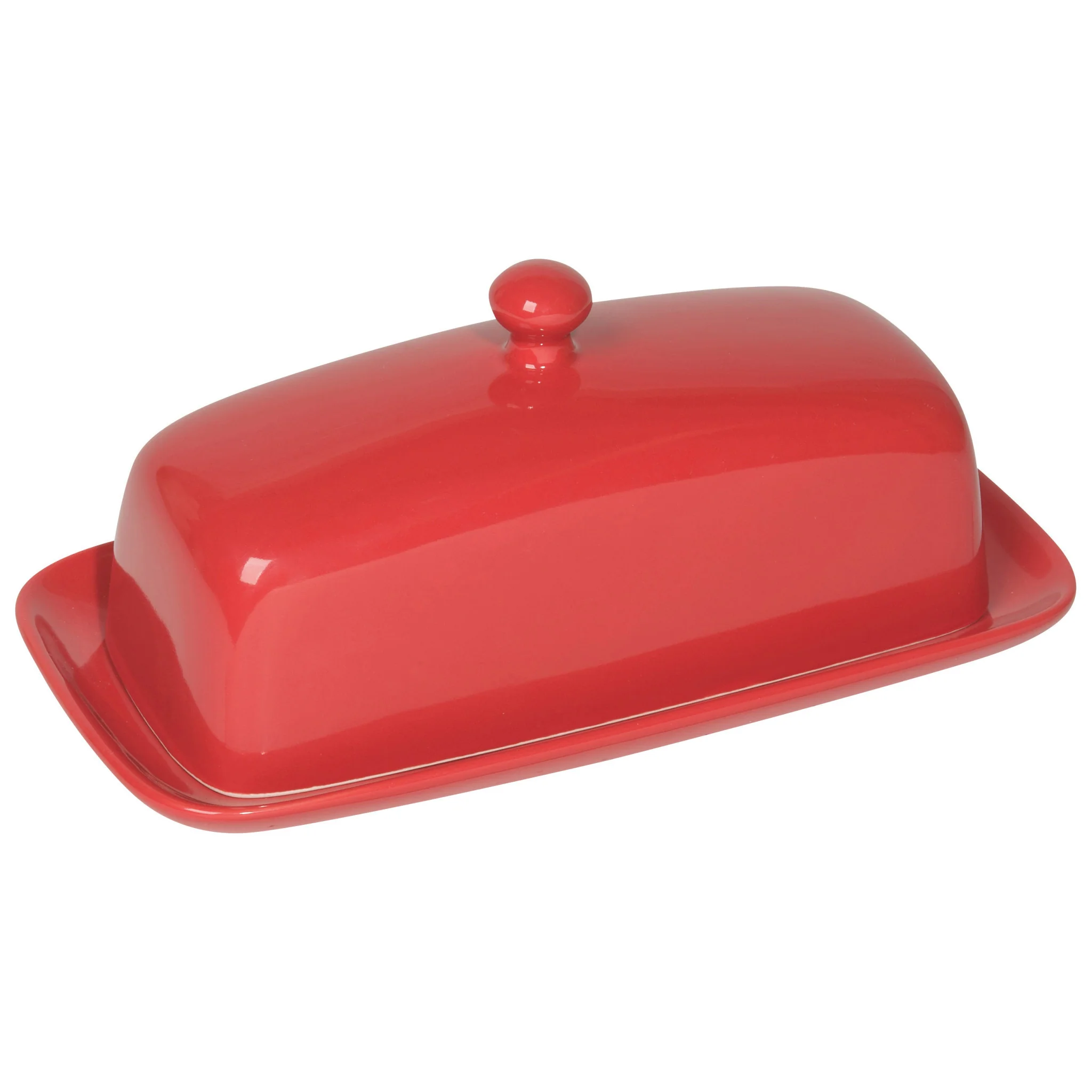 Now Designs Rectangle Red Butter Dish