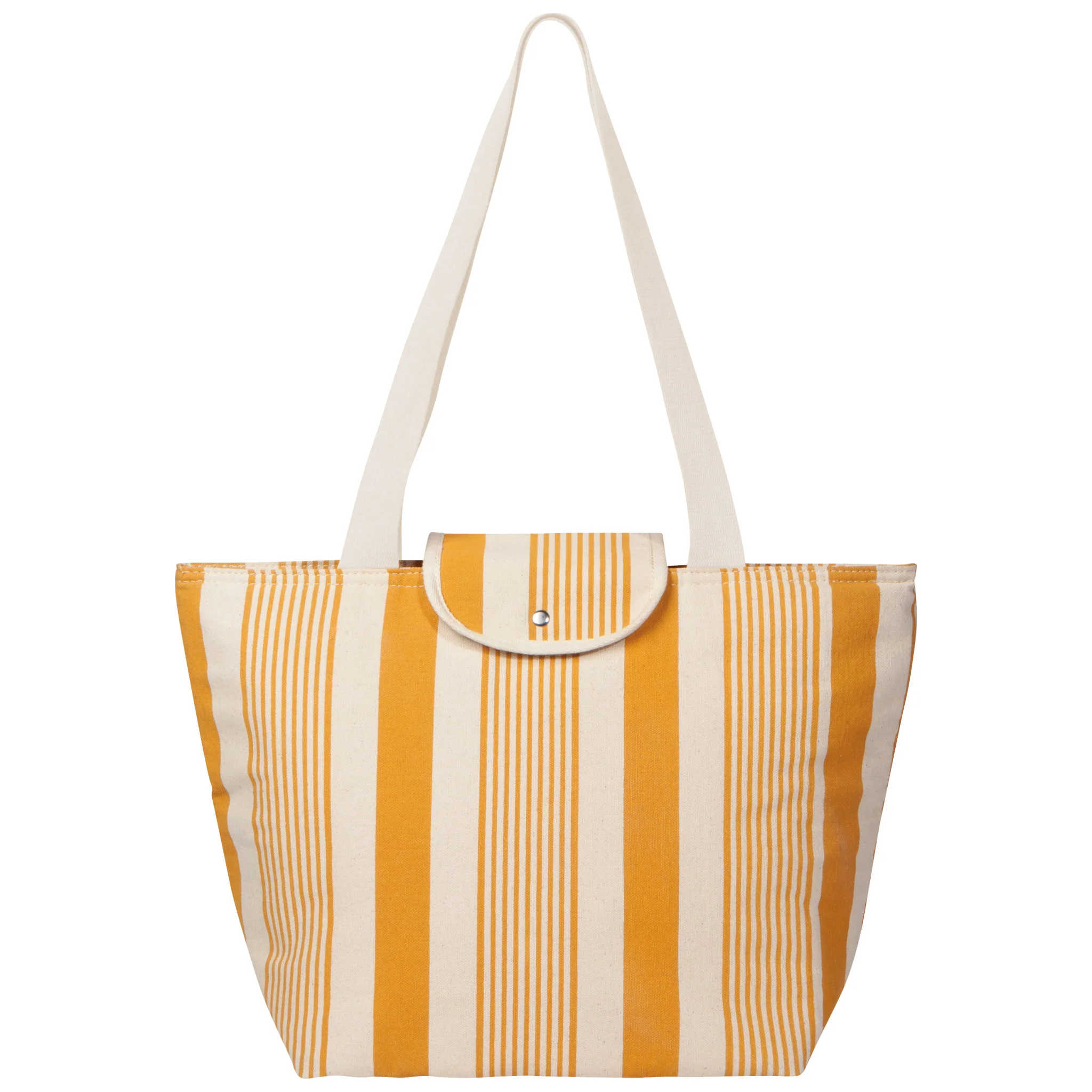 Danica Ochre Stripe Fold Up Fresh Tote
