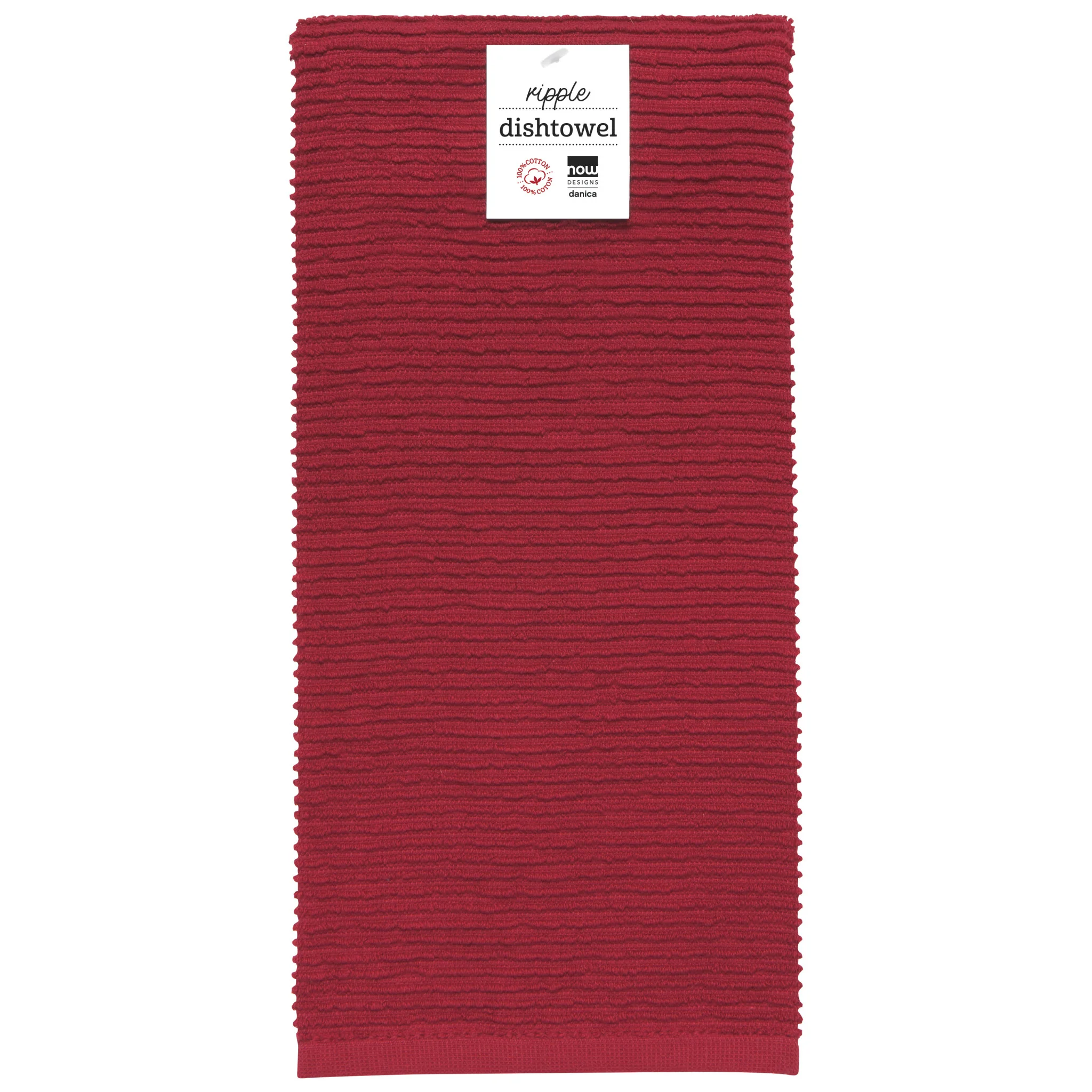 Now Designs Carmine Red Ripple Dishtowel