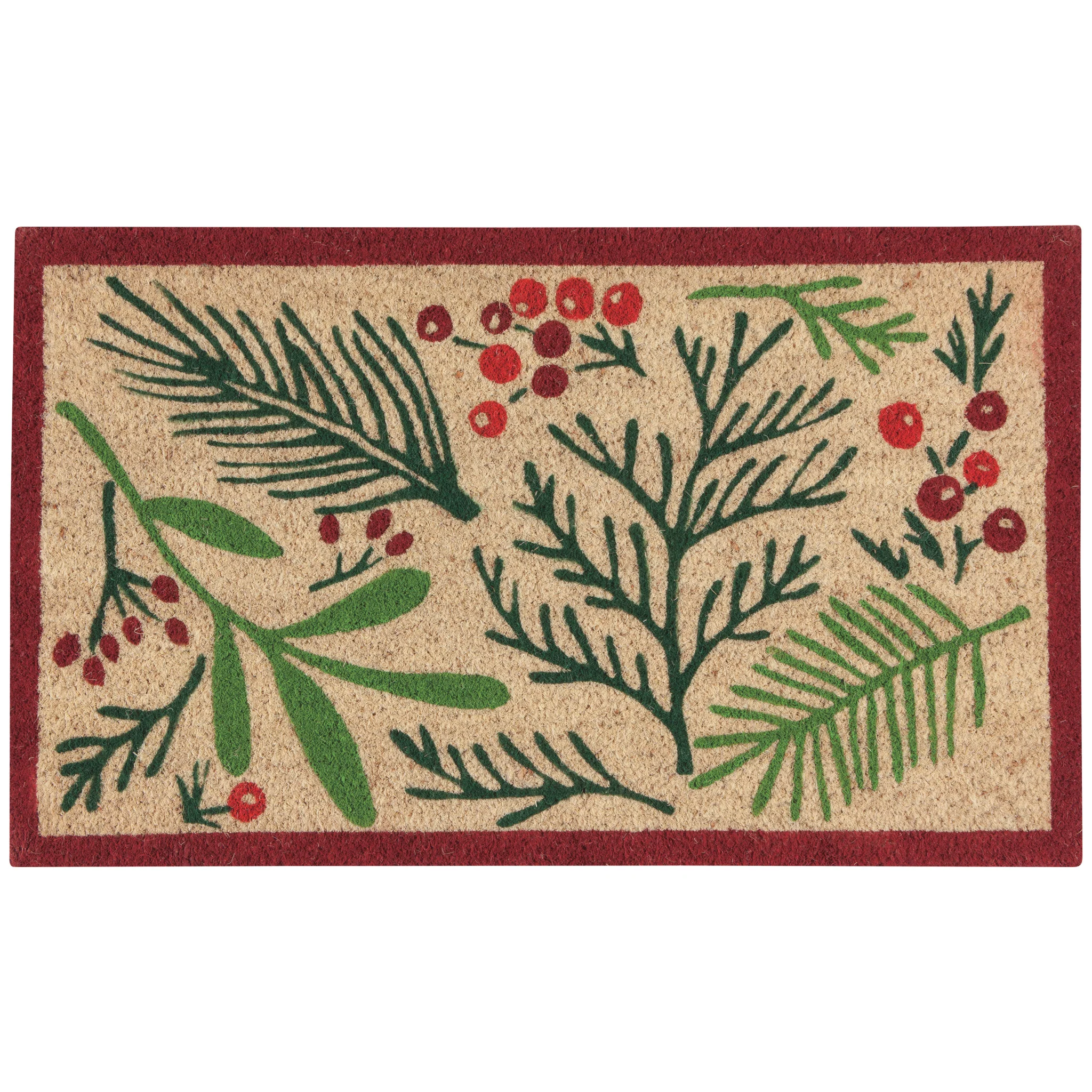 Danica Bough and Berry Coir Doormat