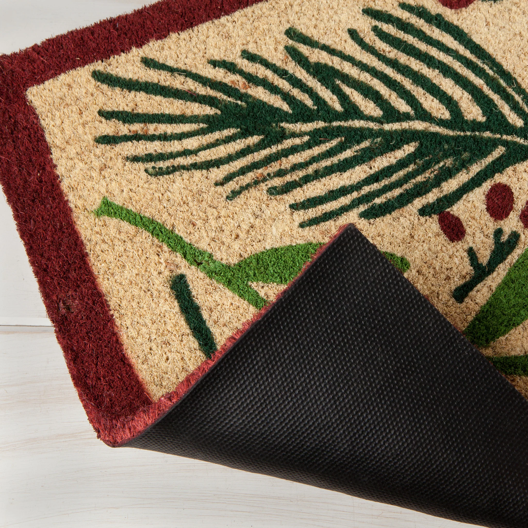 Danica Bough and Berry Coir Doormat