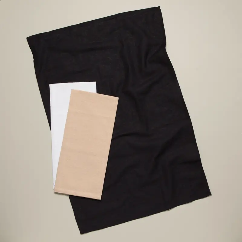 Now Designs Black Oyster White Floursack Dishtowels (Set of 3)