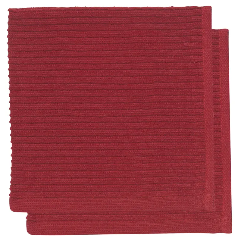 Now Designs Ripple Carmine Red Dishcloth (Set of 2)