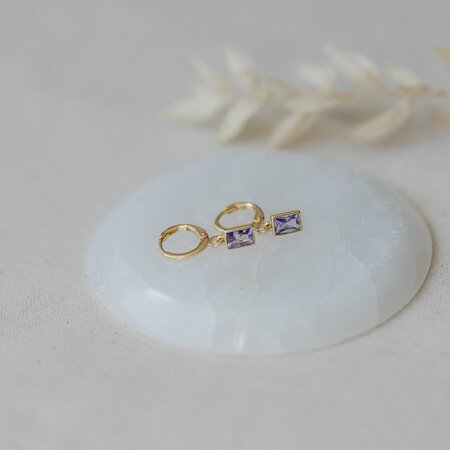 Glee Shine Hoops Gold/Purple