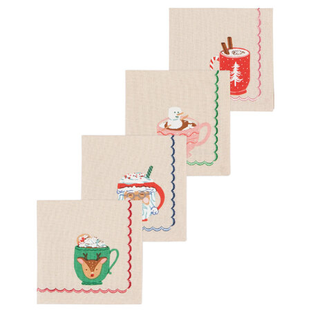 Danica Jubilee Cozy Cups Cocktail Napkins (Set of 4)