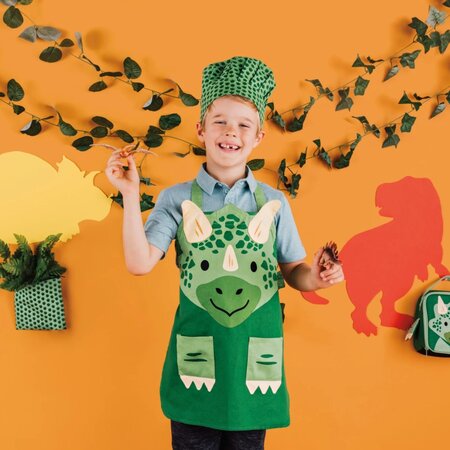 Danica Jubilee Dino Kid's Apron and Hat Set