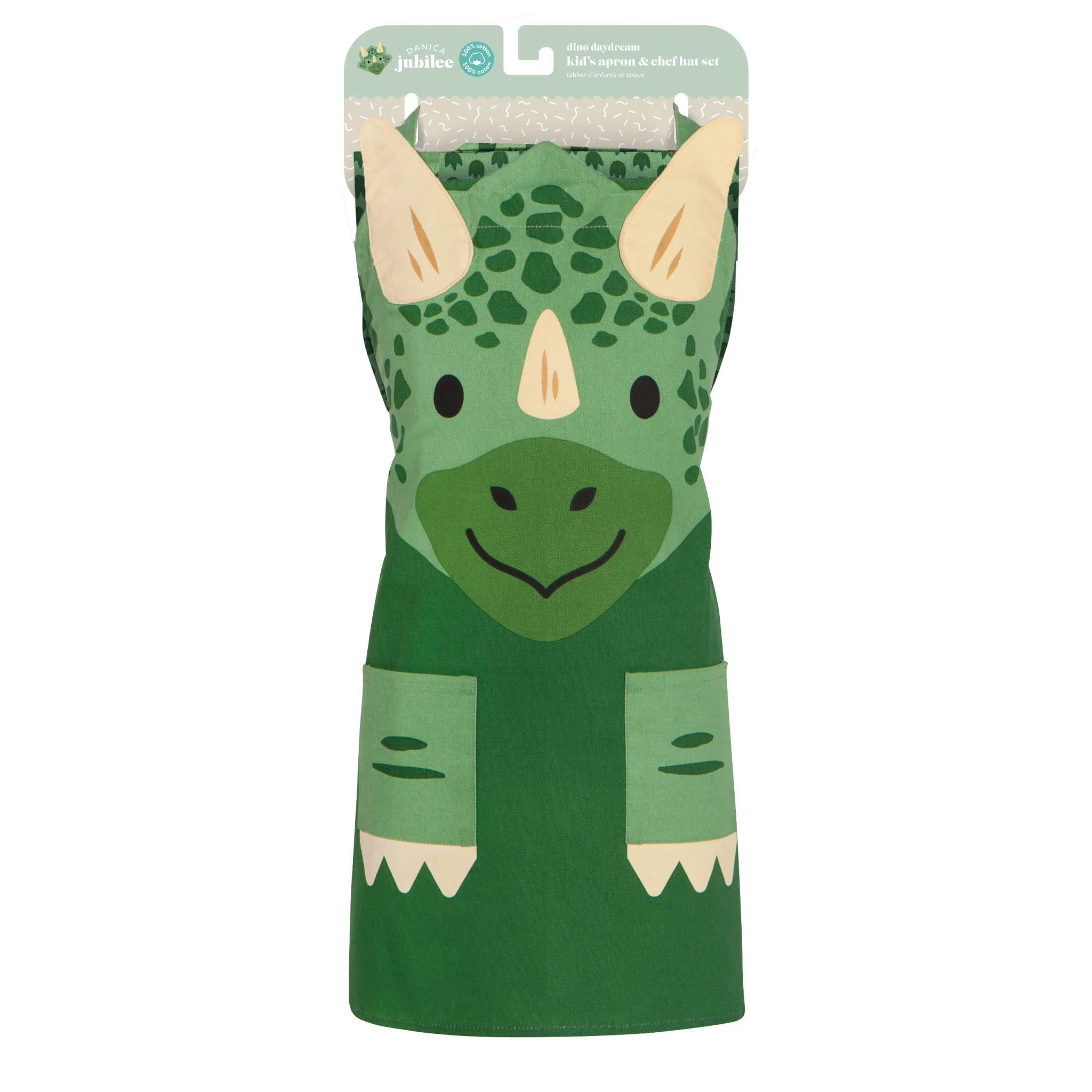 Danica Jubilee Dino Kid's Apron and Hat Set