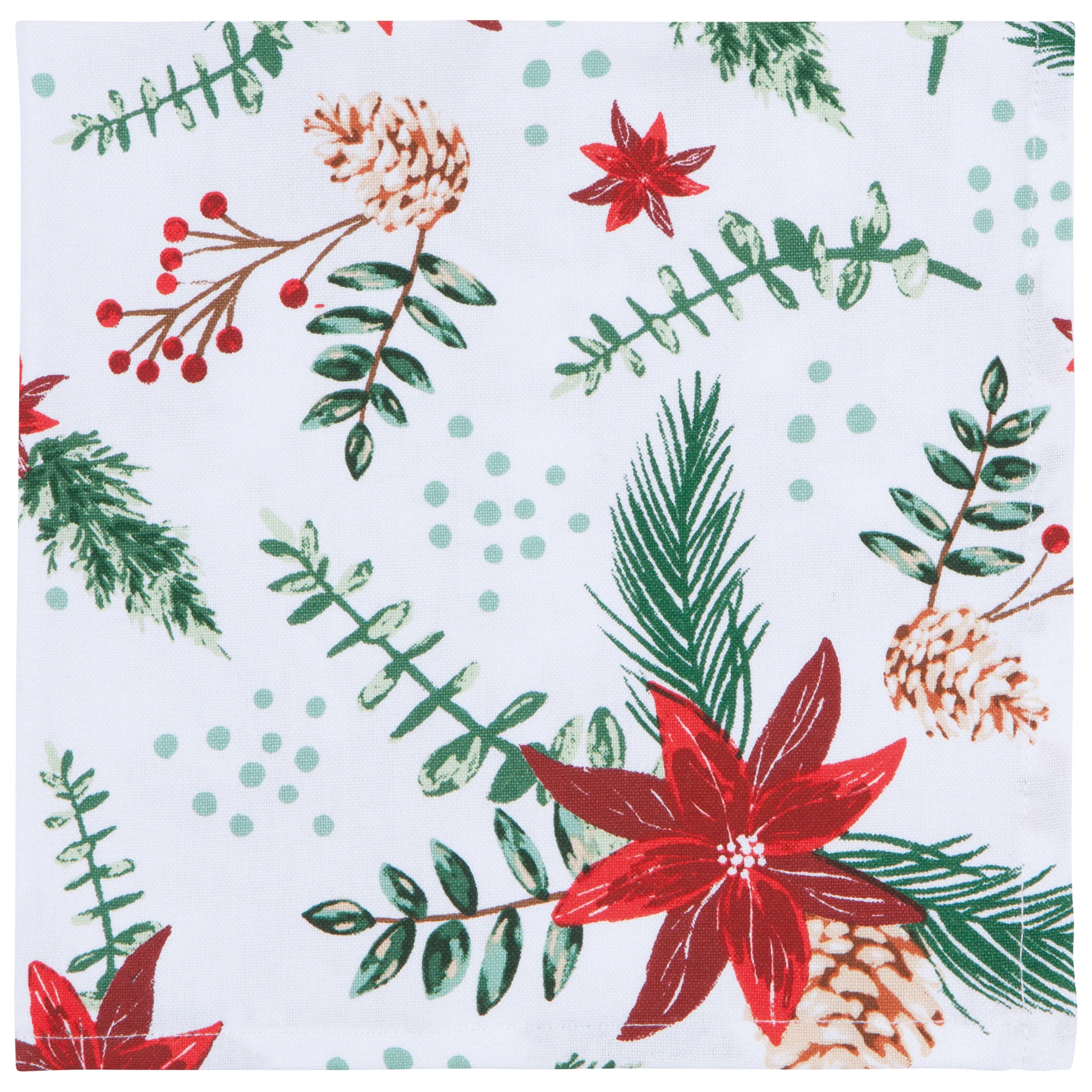 Danica Poinsettia Printed Napkins (Set of 4)