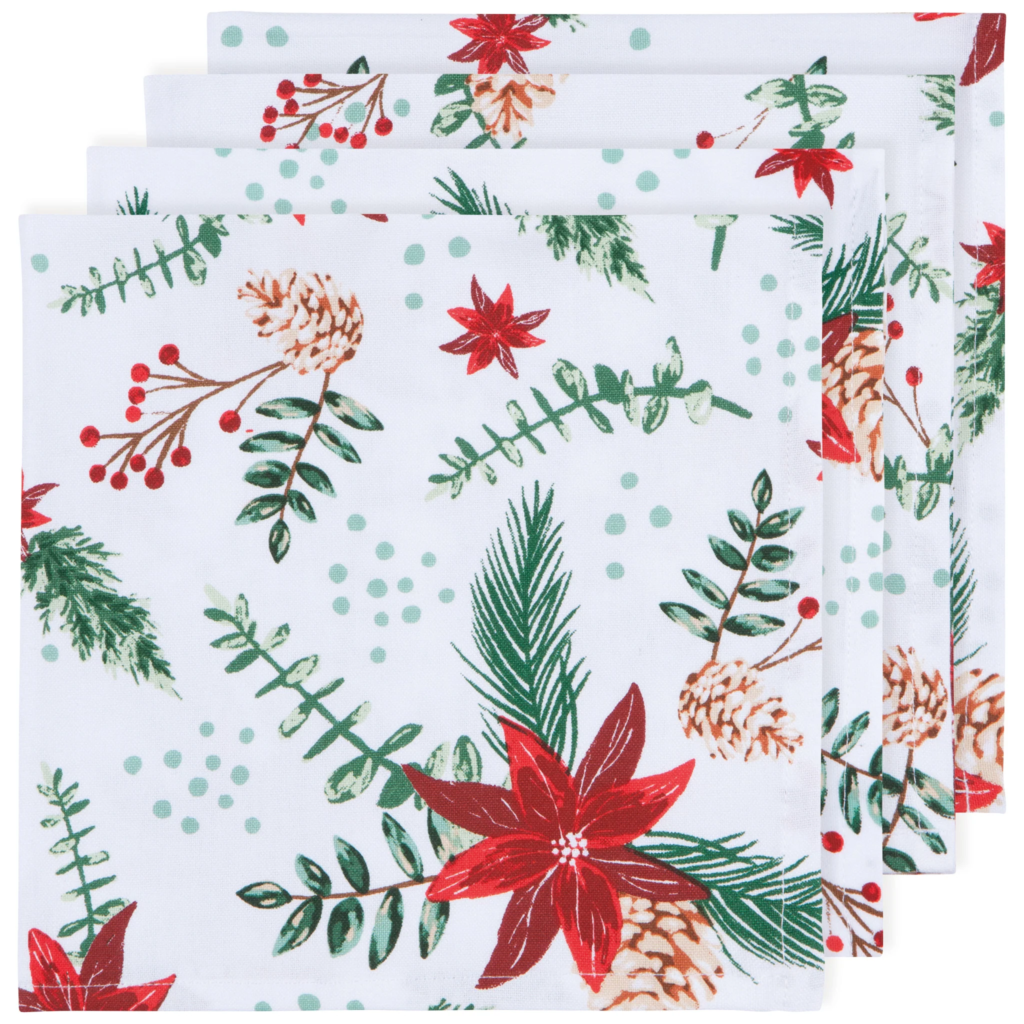 Danica Poinsettia Printed Napkins (Set of 4)