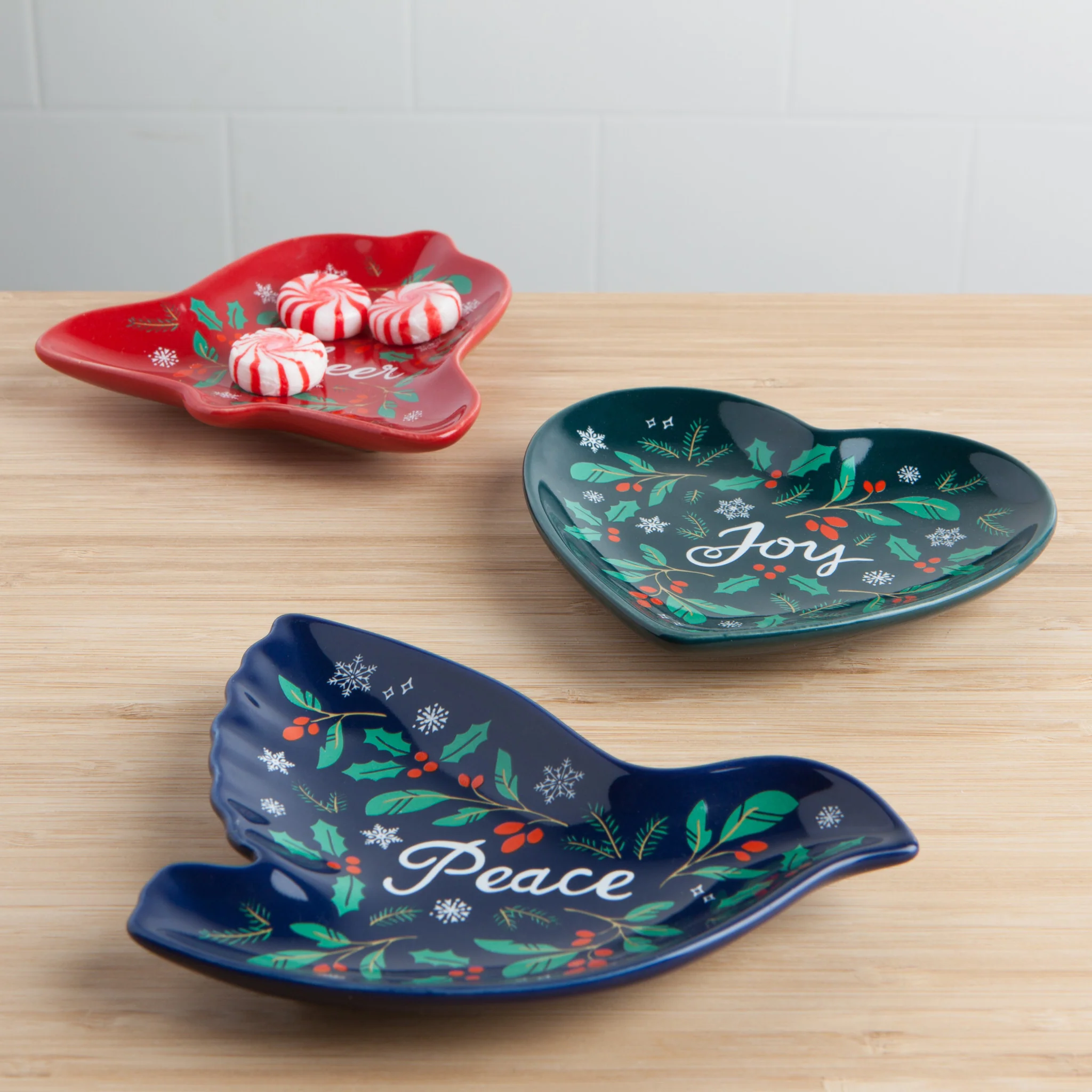 Danica Peace & Joy Holiday Shaped Dishes (Individual)