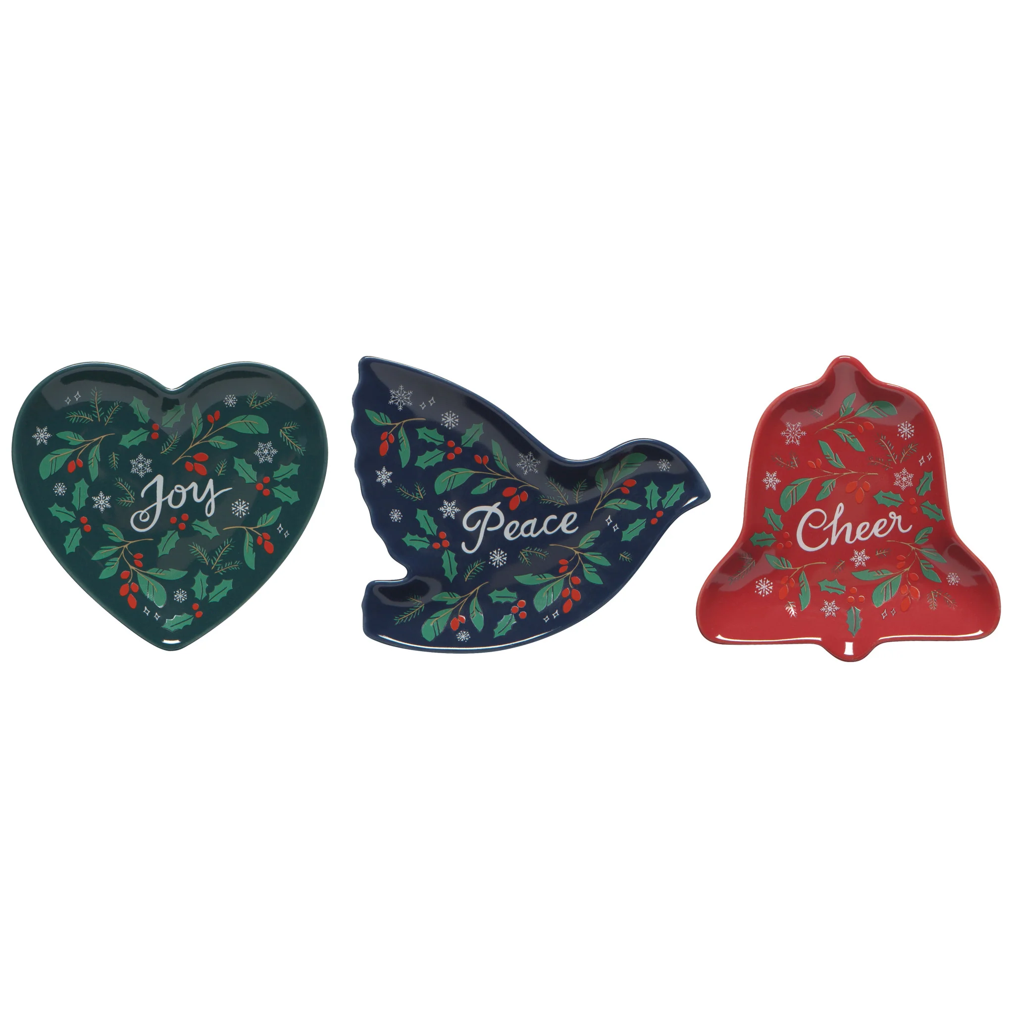 Danica Peace & Joy Holiday Shaped Dishes (Individual)