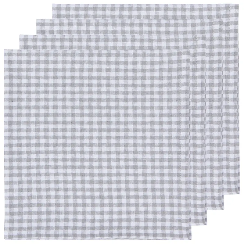 Now Designs Second Spin Gray Gingham Napkins (Set of 4)