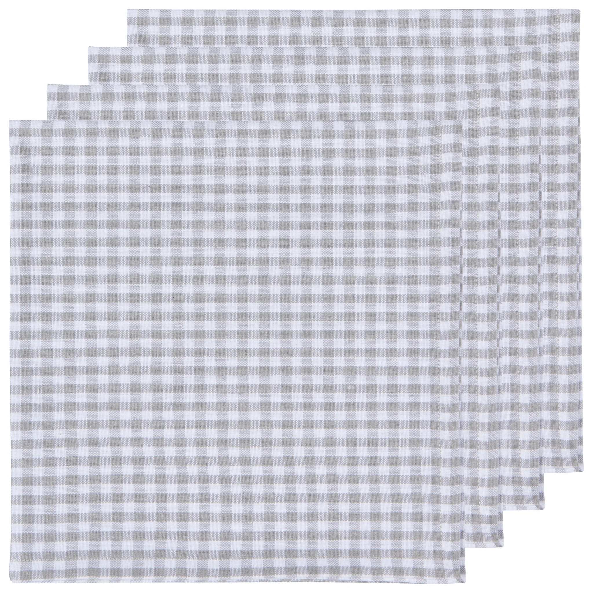 Now Designs Second Spin Gray Gingham Napkins (Set of 4)