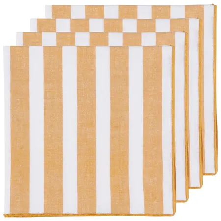 Danica Heirloom Ochre Caban Stripe Napkins (Set of 4)