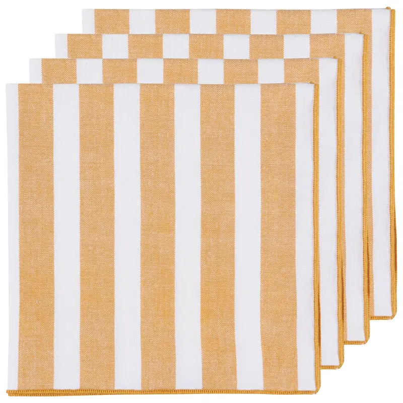 Danica Heirloom Ochre Caban Stripe Napkins (Set of 4)