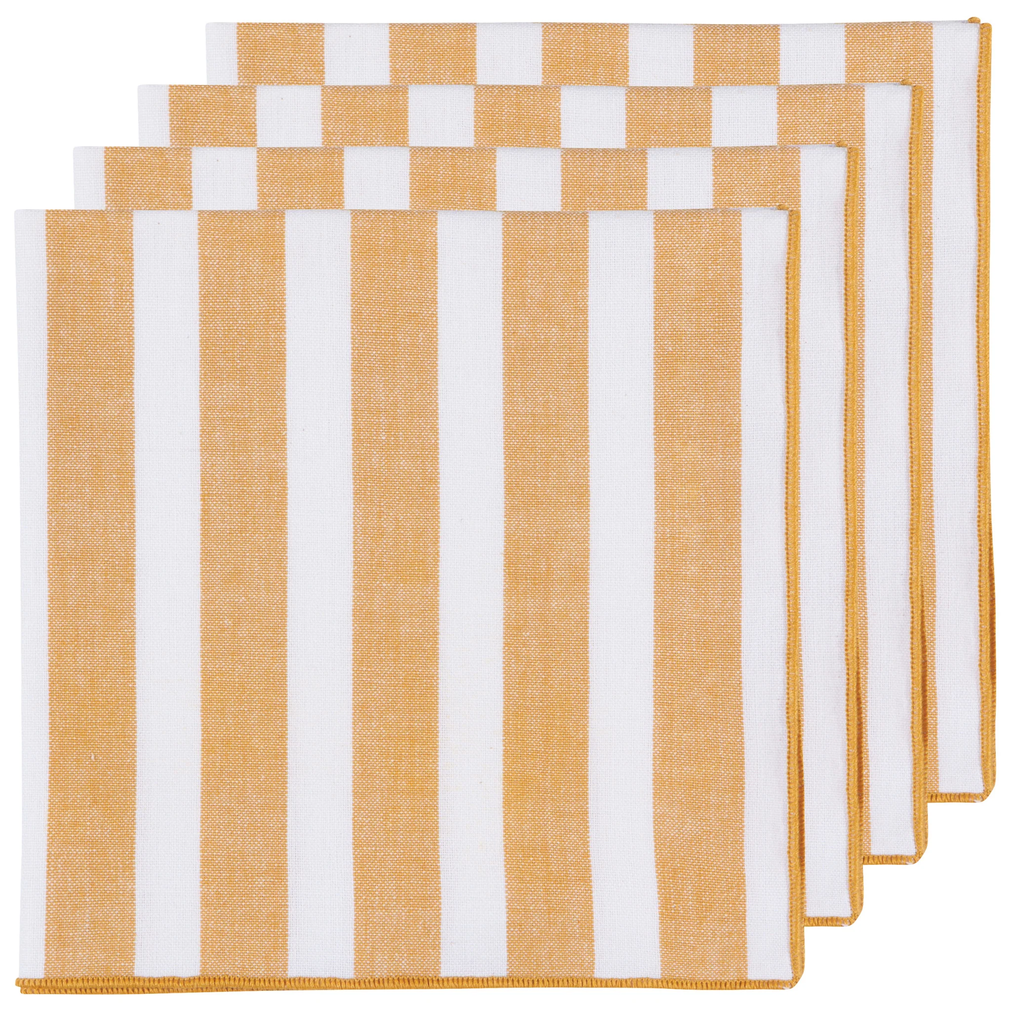 Danica Heirloom Ochre Caban Stripe Napkins (Set of 4)