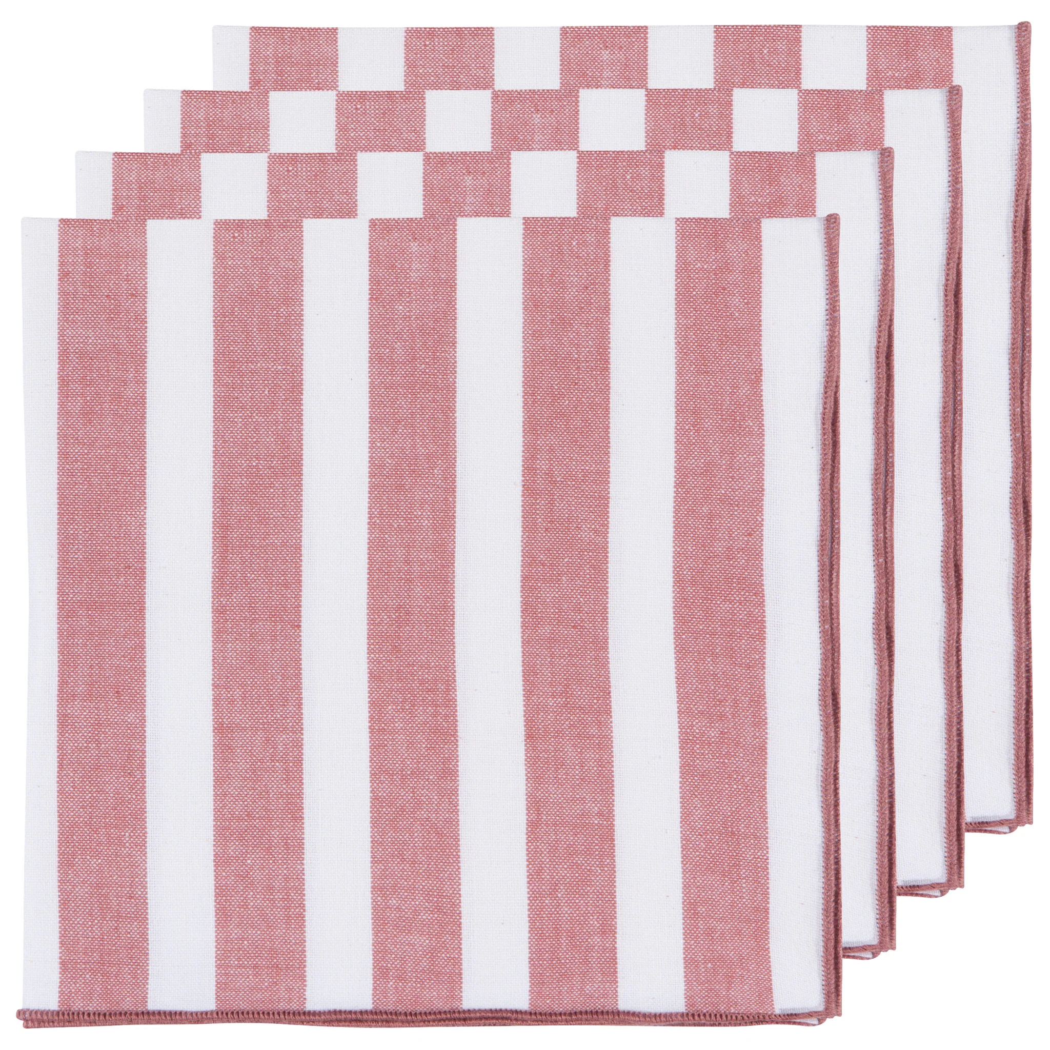 Danica Heirloom Canyon Rose Caban Stripe Napkins (Set of 4)