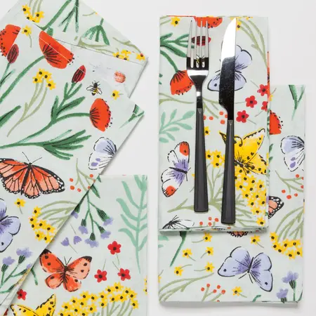 Now Designs Morning Meadow Printed Napkins (Set of 4)