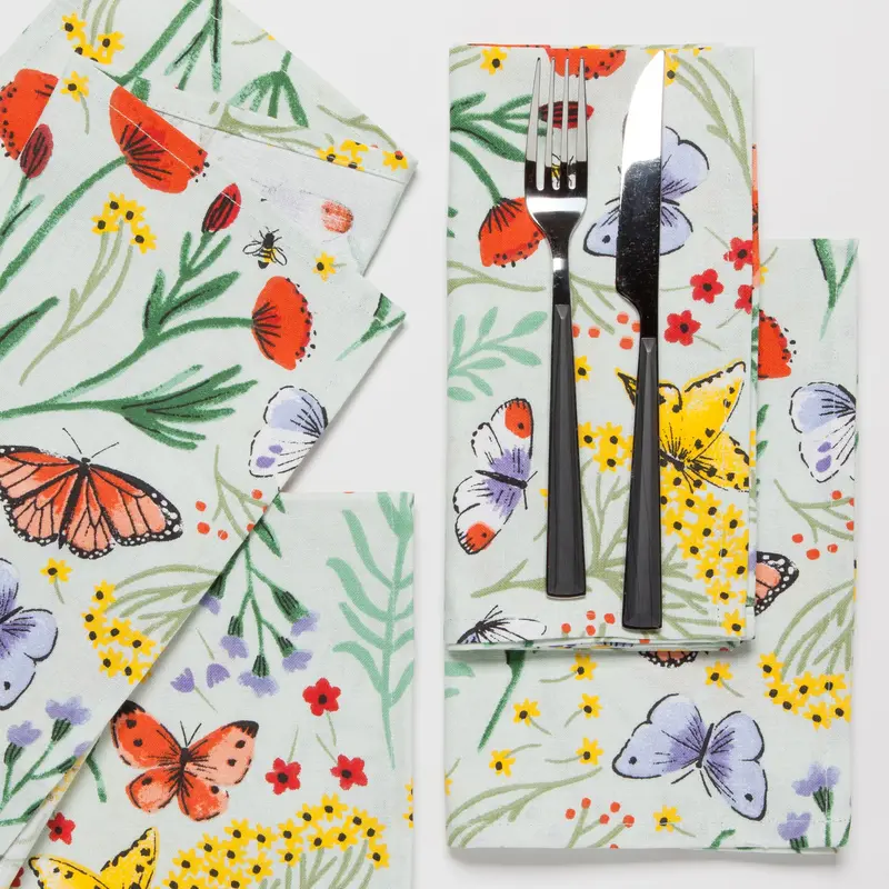 Now Designs Morning Meadow Printed Napkins (Set of 4)