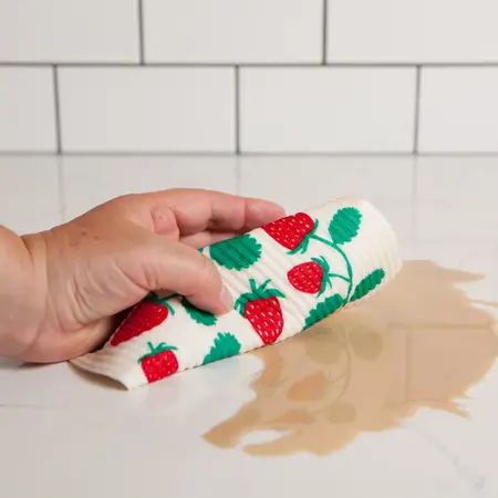 Ecologie by Danica Strawberries Swedish Dishcloth