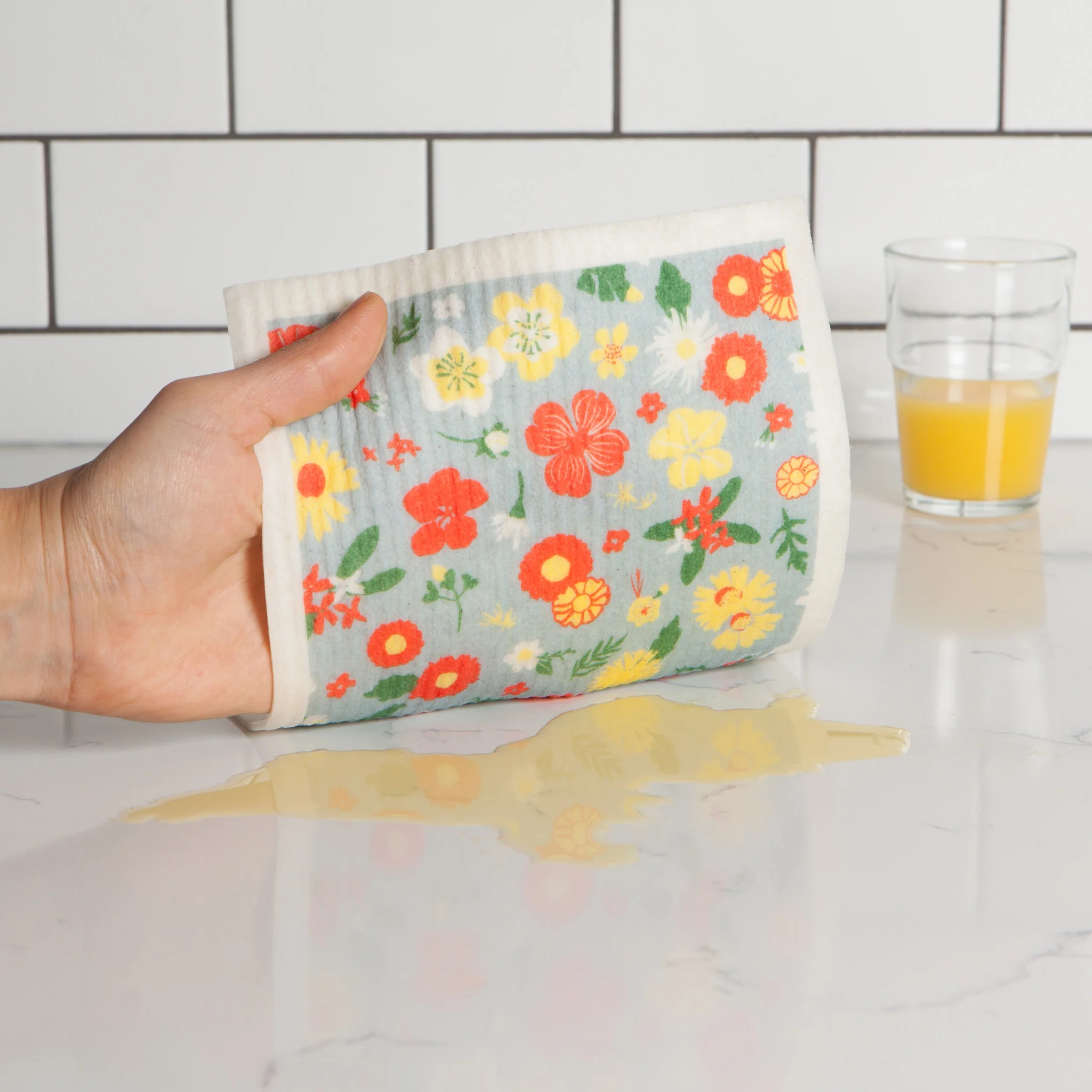 Ecologie by Danica Flowers of the Month Swedish Dishcloth
