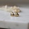 Glee Seashell Heart Studs Gold