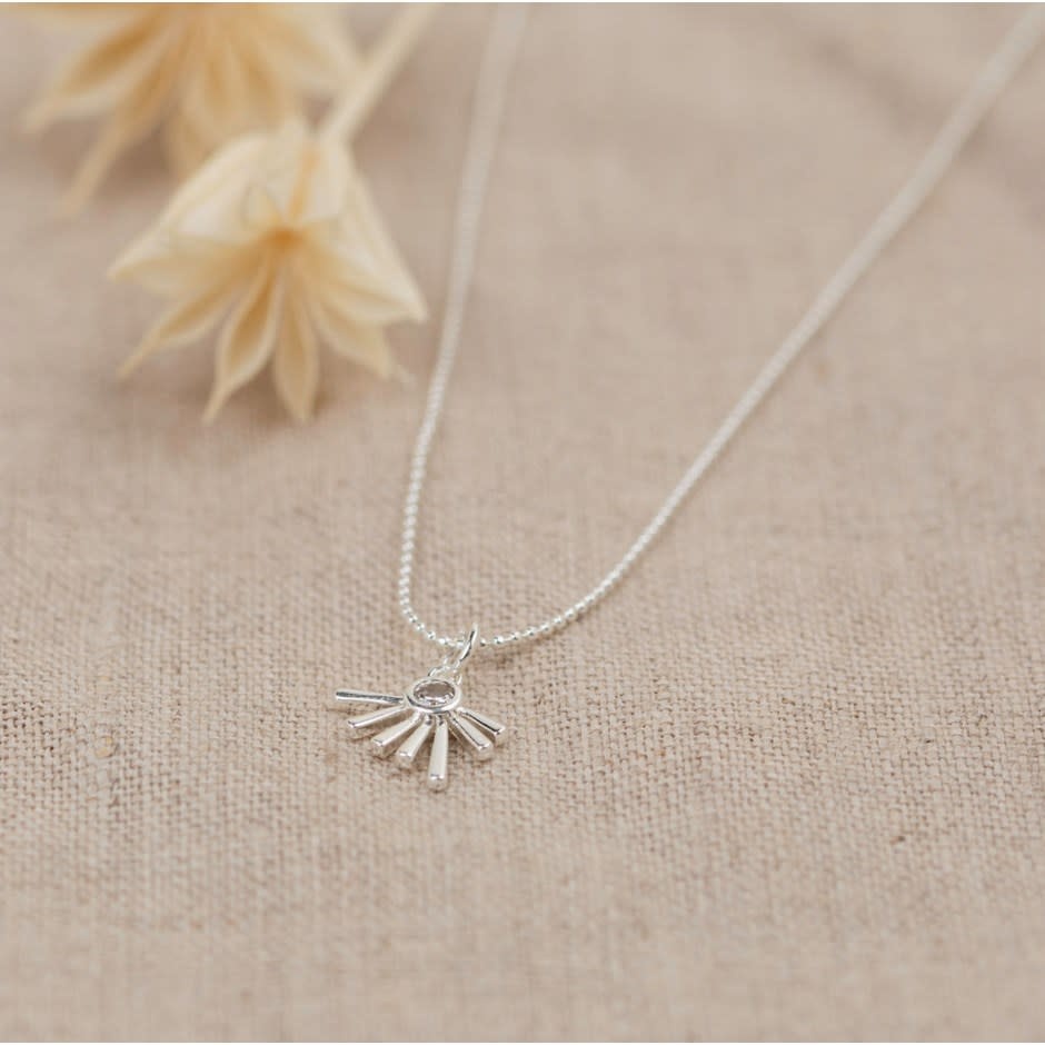 Glee Light Burst Necklace Silver