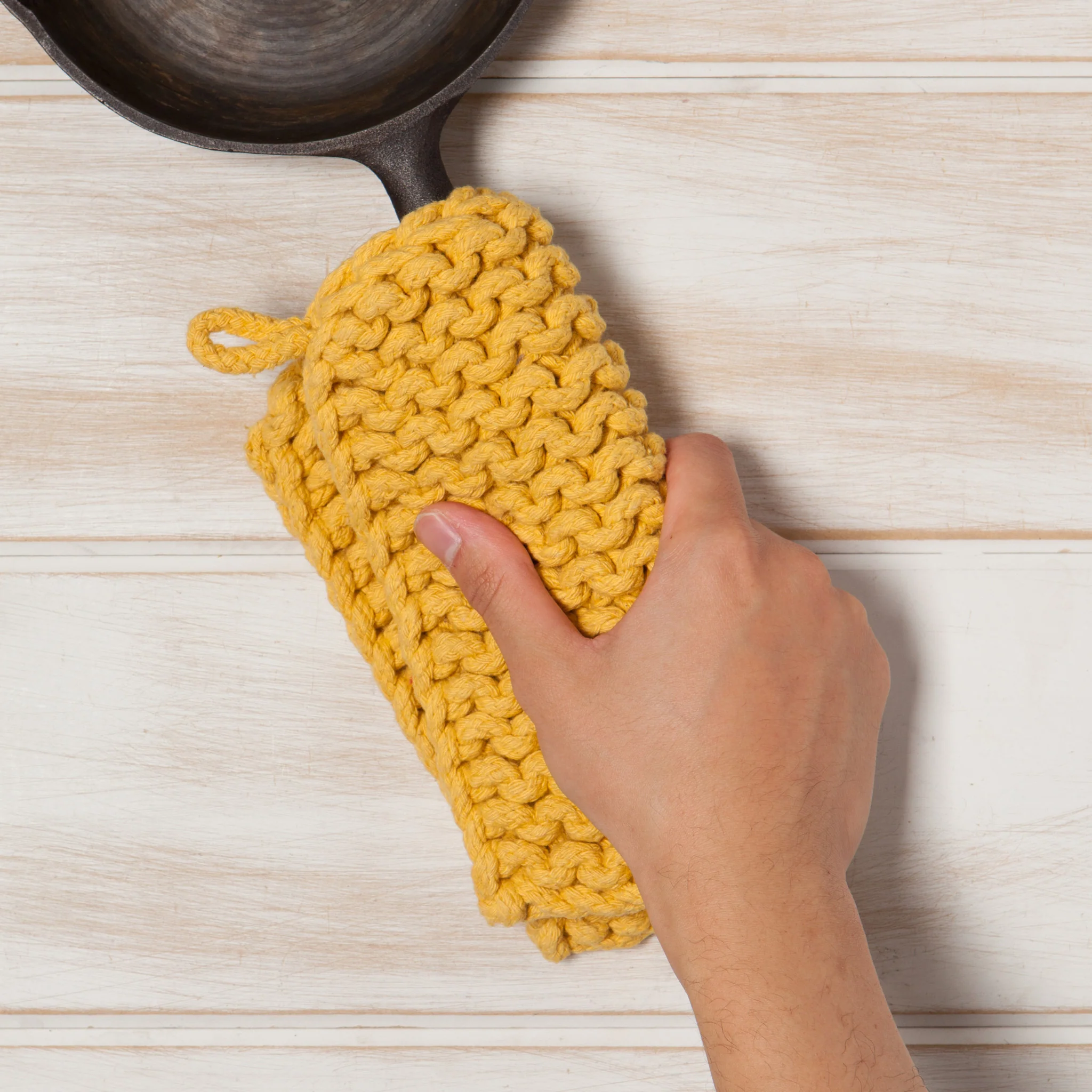 Danica Heirloom Ochre Knit Potholder