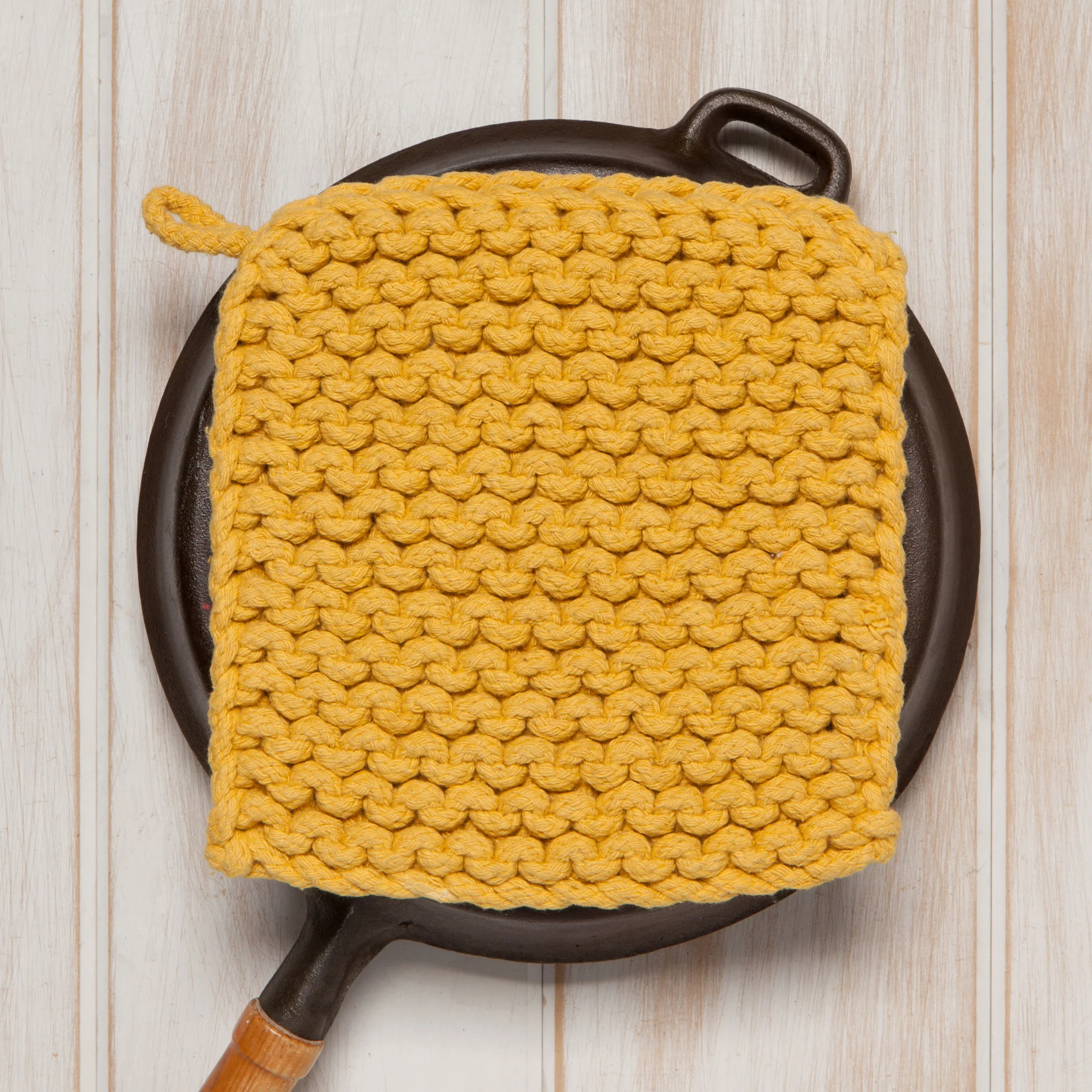 Danica Heirloom Ochre Knit Potholder