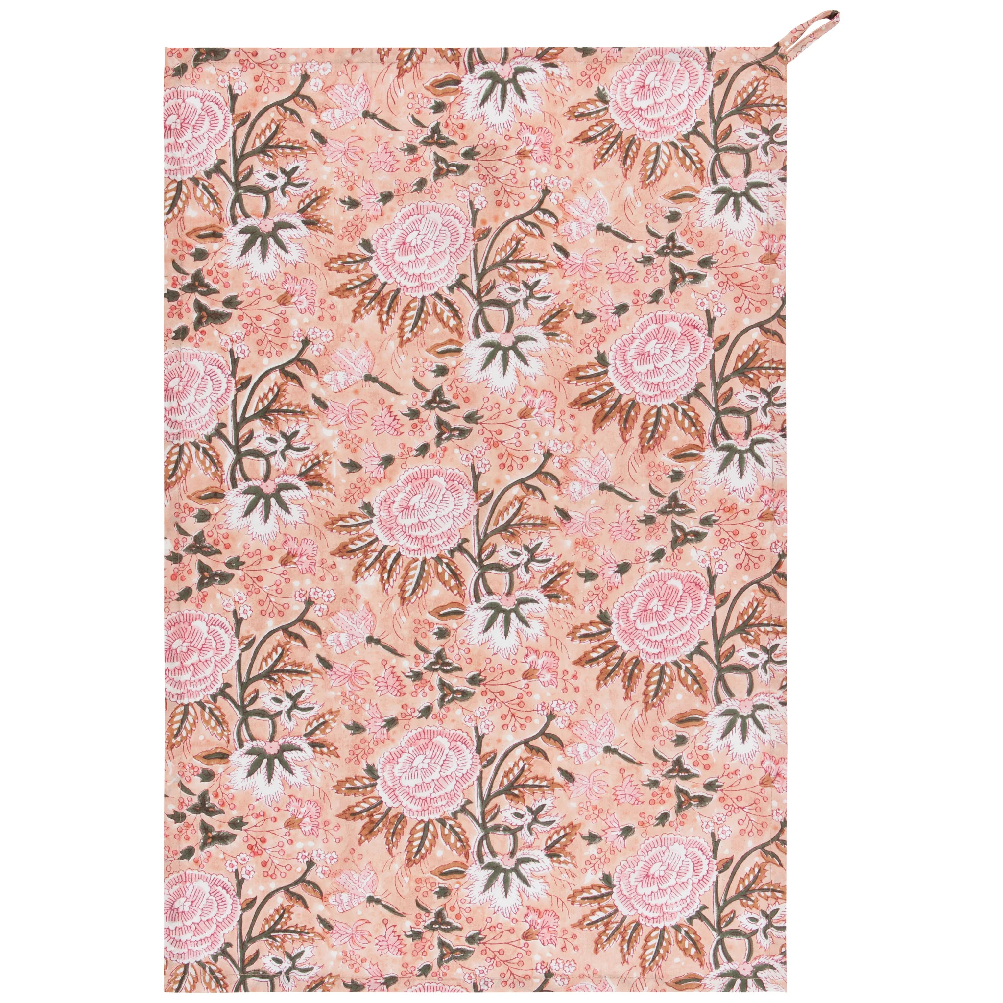 Danica Heirloom Blossom Block Print Dishtowel