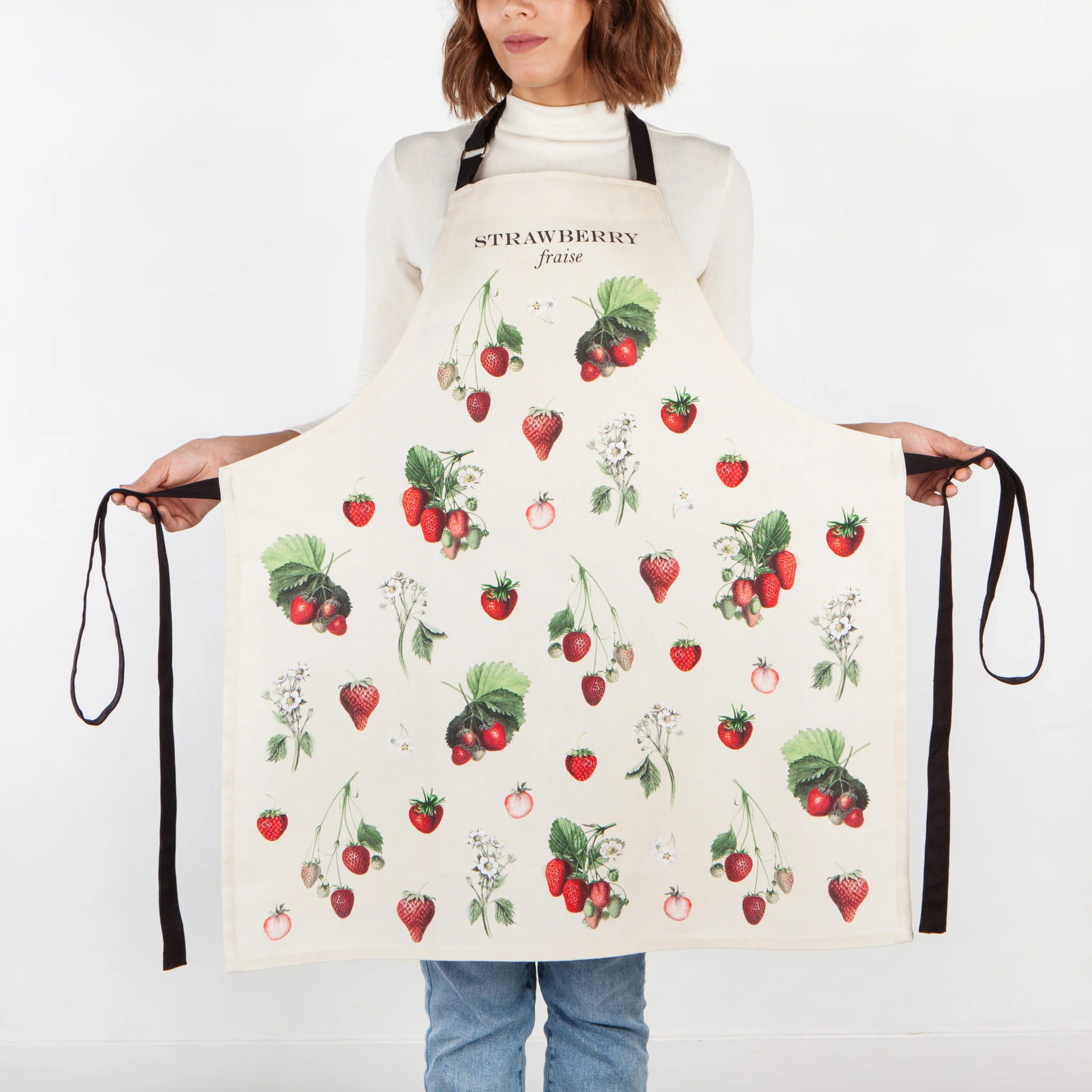 Danica Strawberries Vintage Fine Print Apron