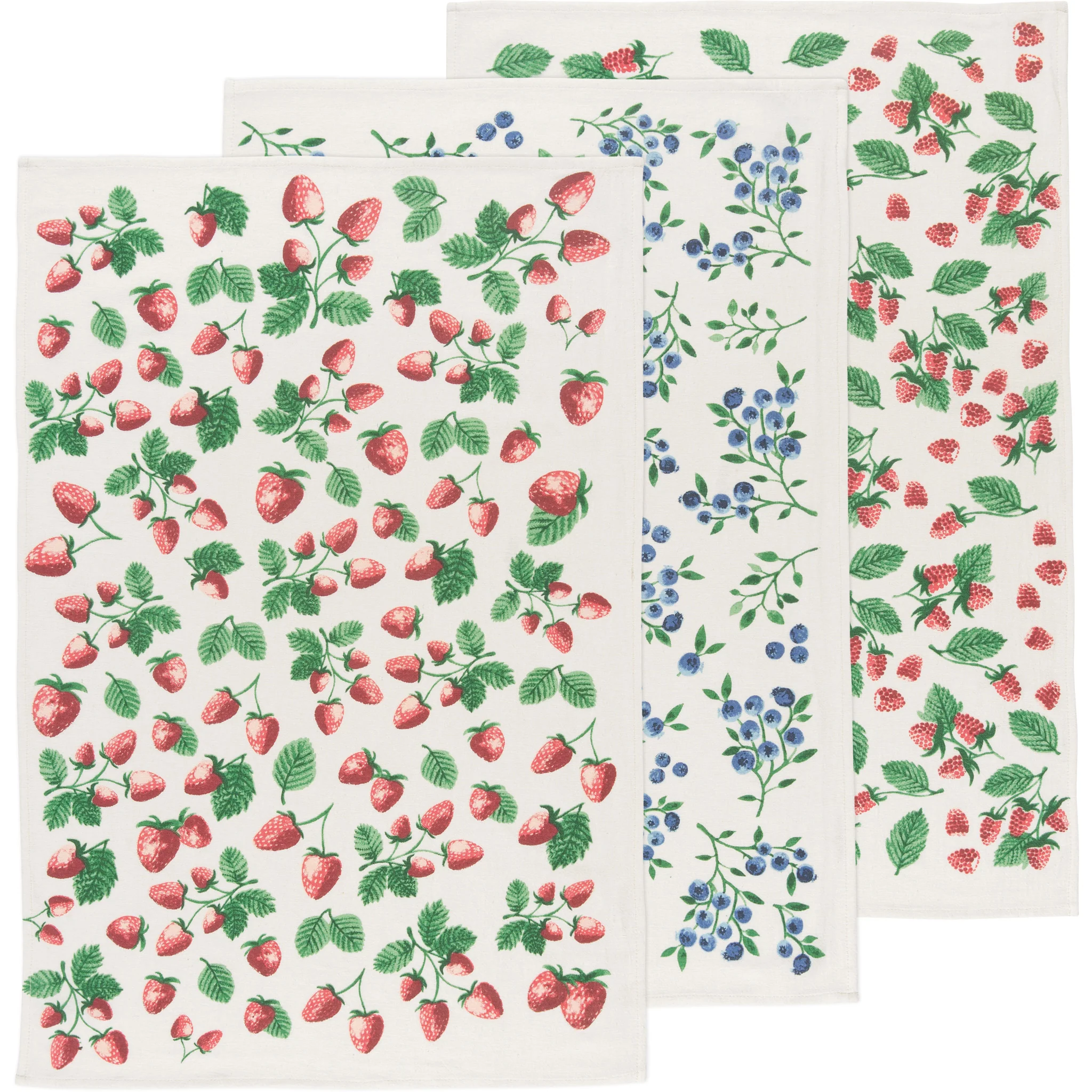 Now Designs Berry Patch Bakers Floursack Dishtowels (Set of 3)